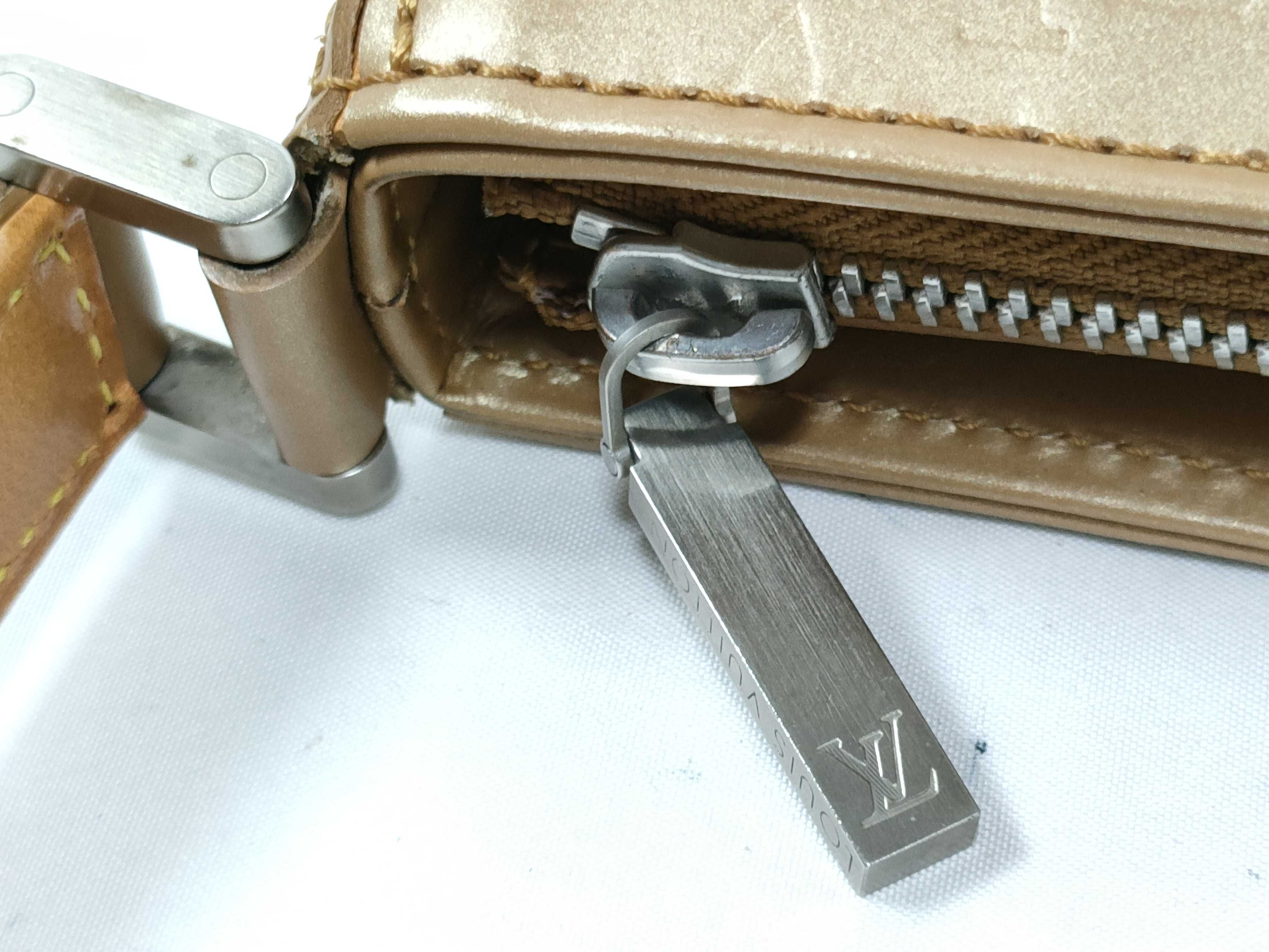 Vernis Gold Leather Monogram Matte Fowler Shoulder Bag — view 7