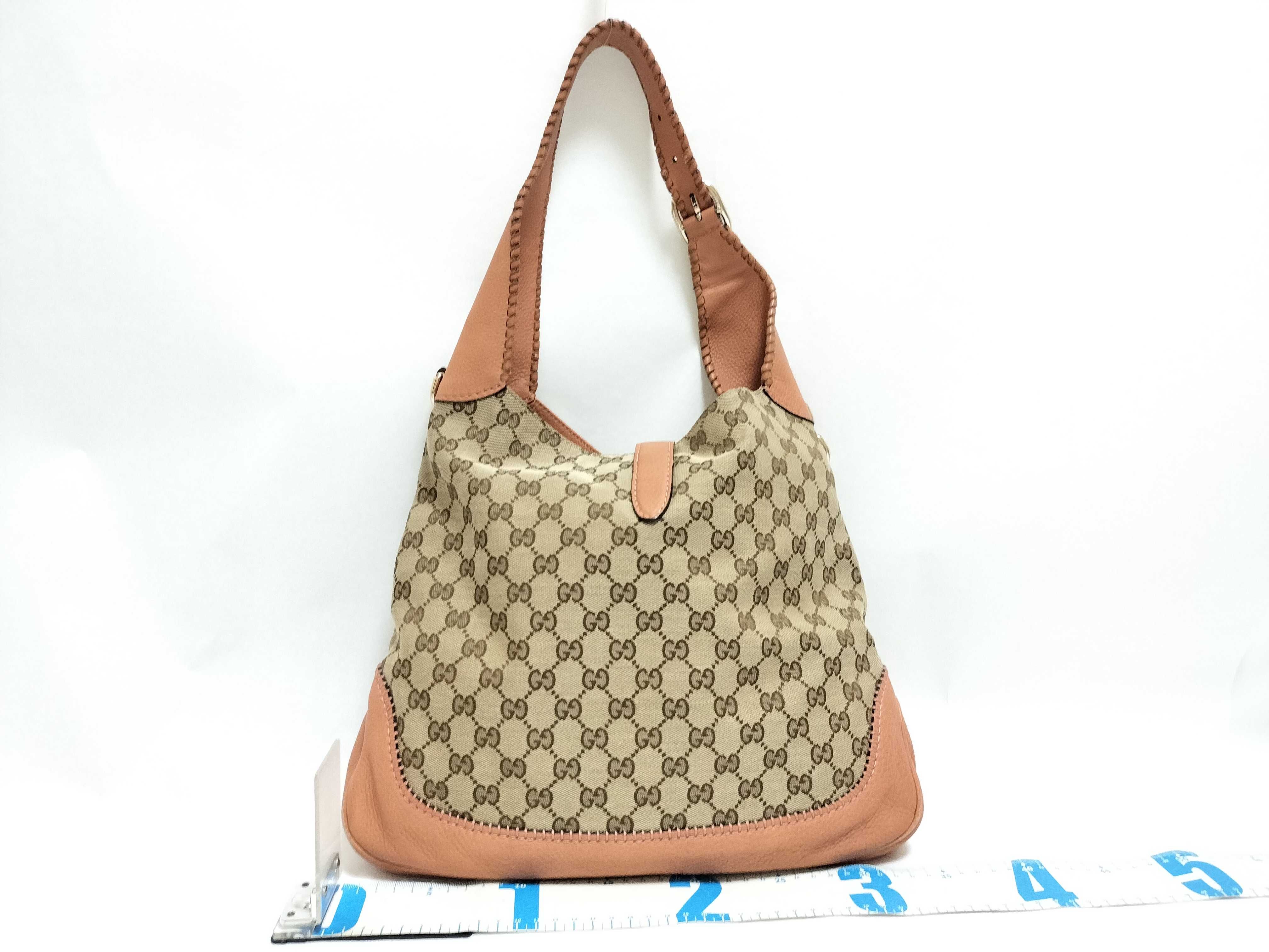 GG Canvas Bag Bamboo 246907 Canvas One Shoulder Hobo Shoulder Bag — view 2