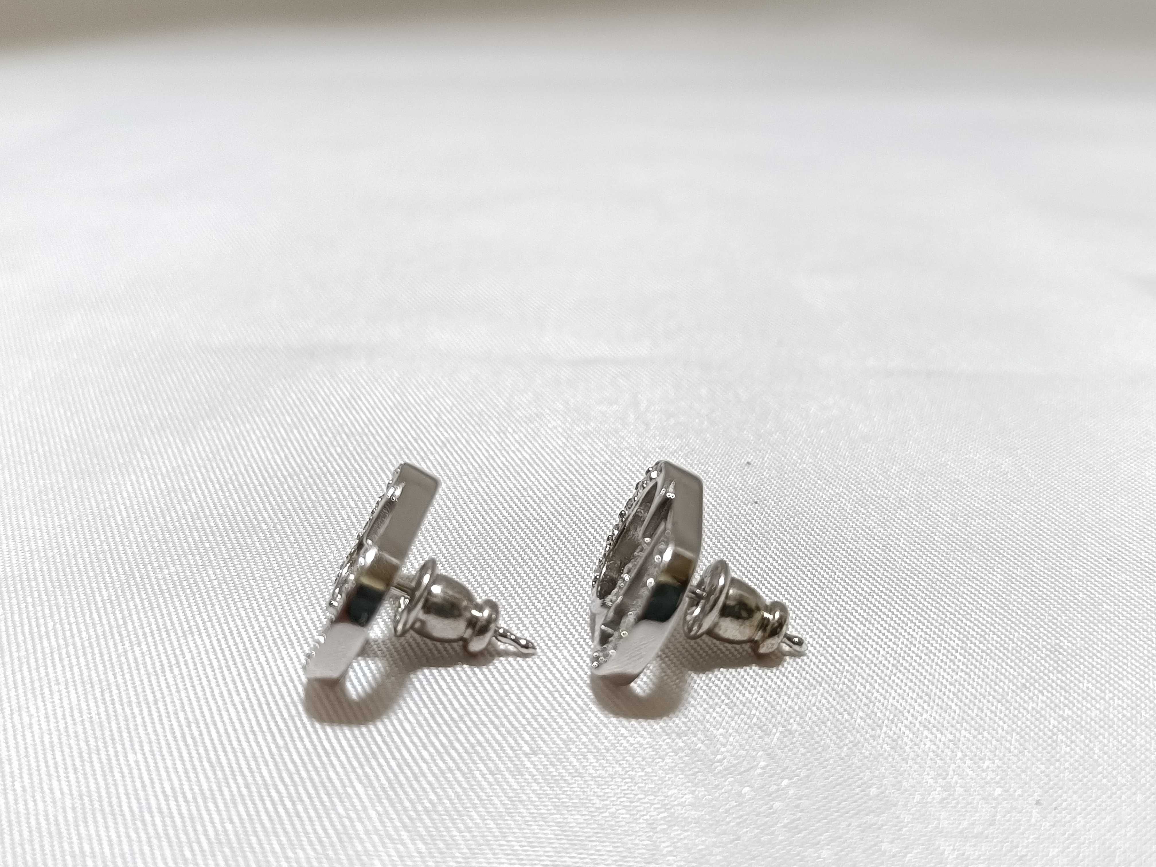 CD Earrings, 925 Sterling Silver, Box, Dust Bag, Earrings — view 3