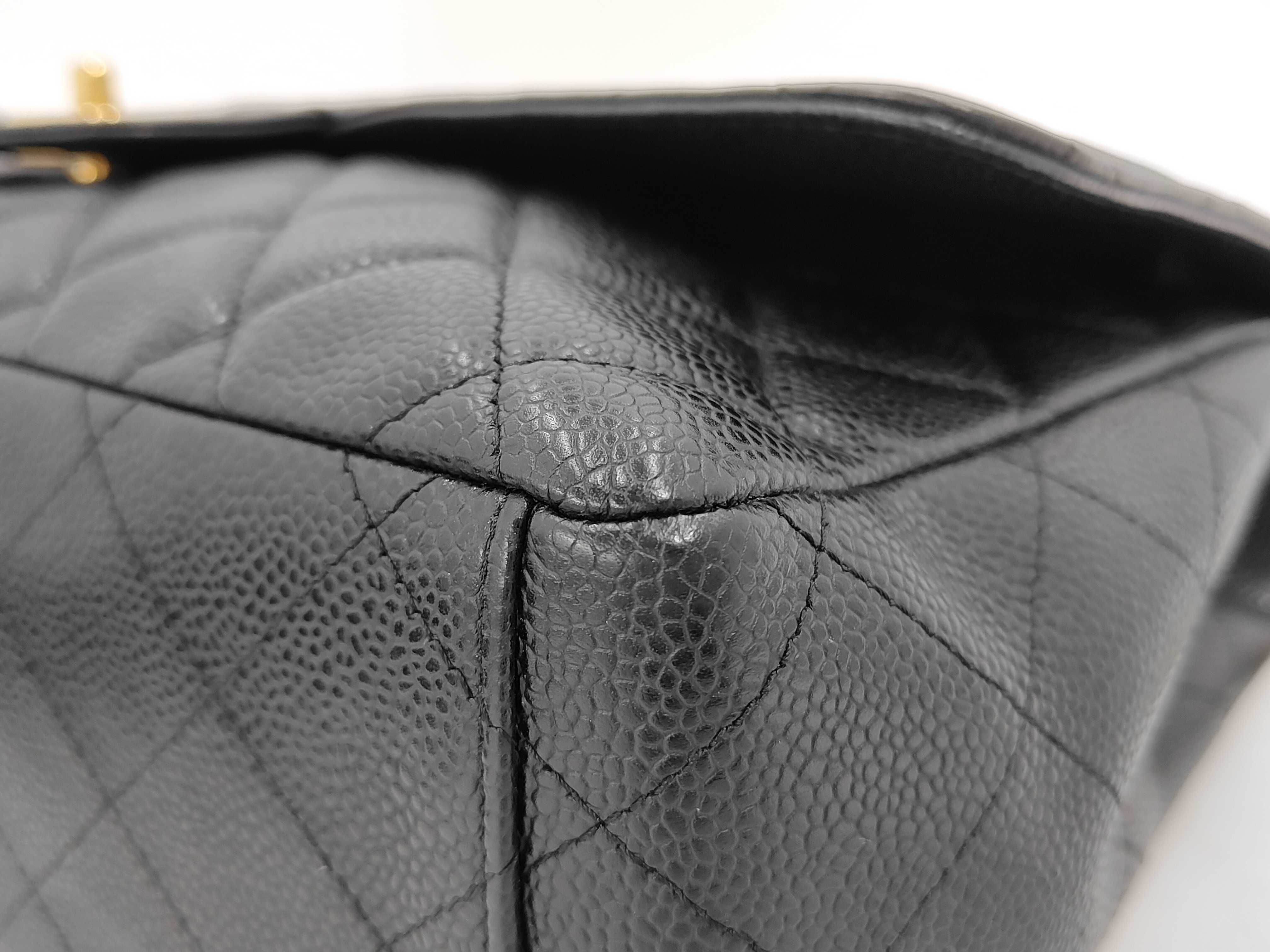 Large Matelassé Caviar Skin Shoulder Bag — view 3