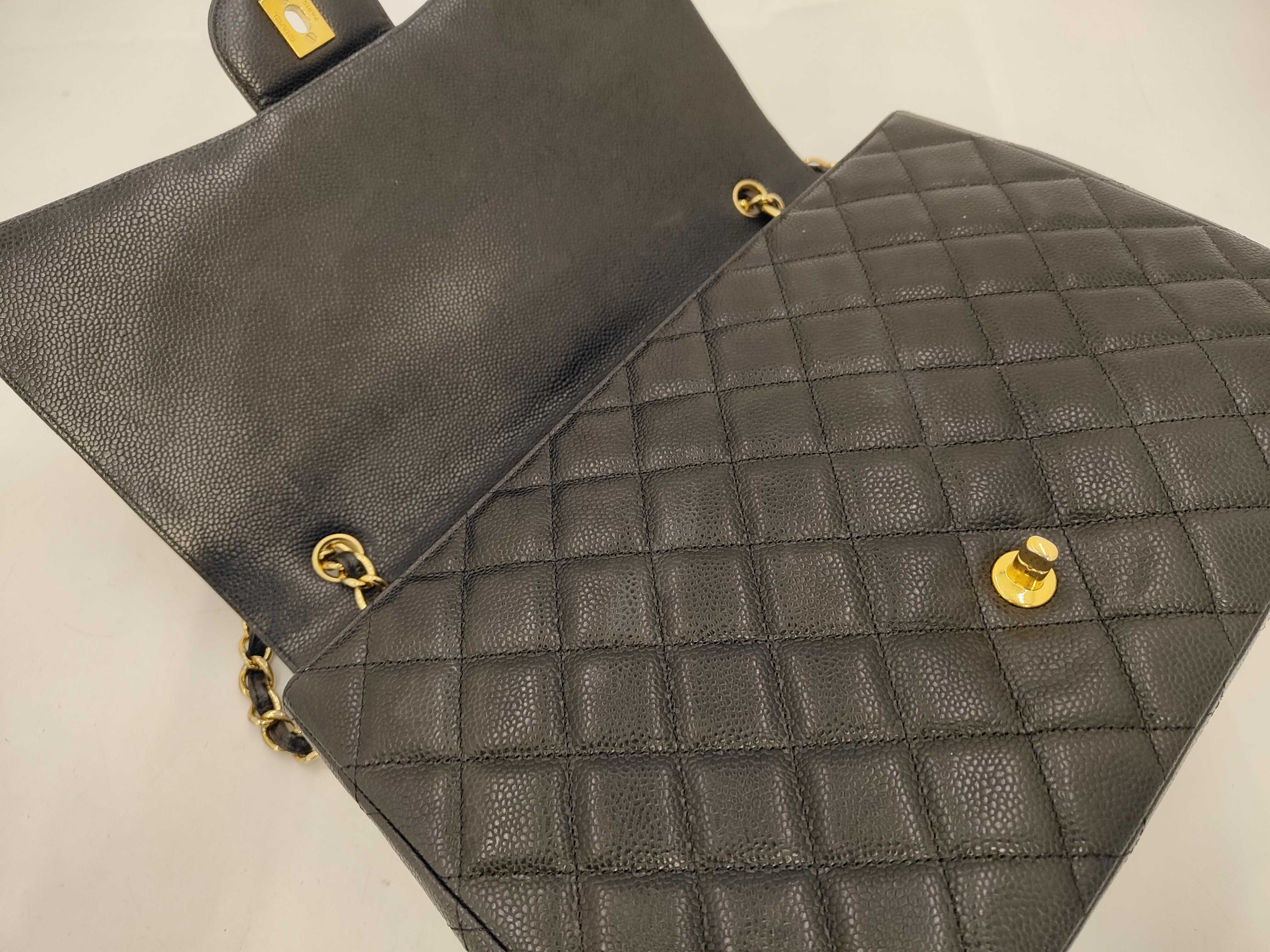 Large Matelassé Caviar Skin Shoulder Bag — view 7
