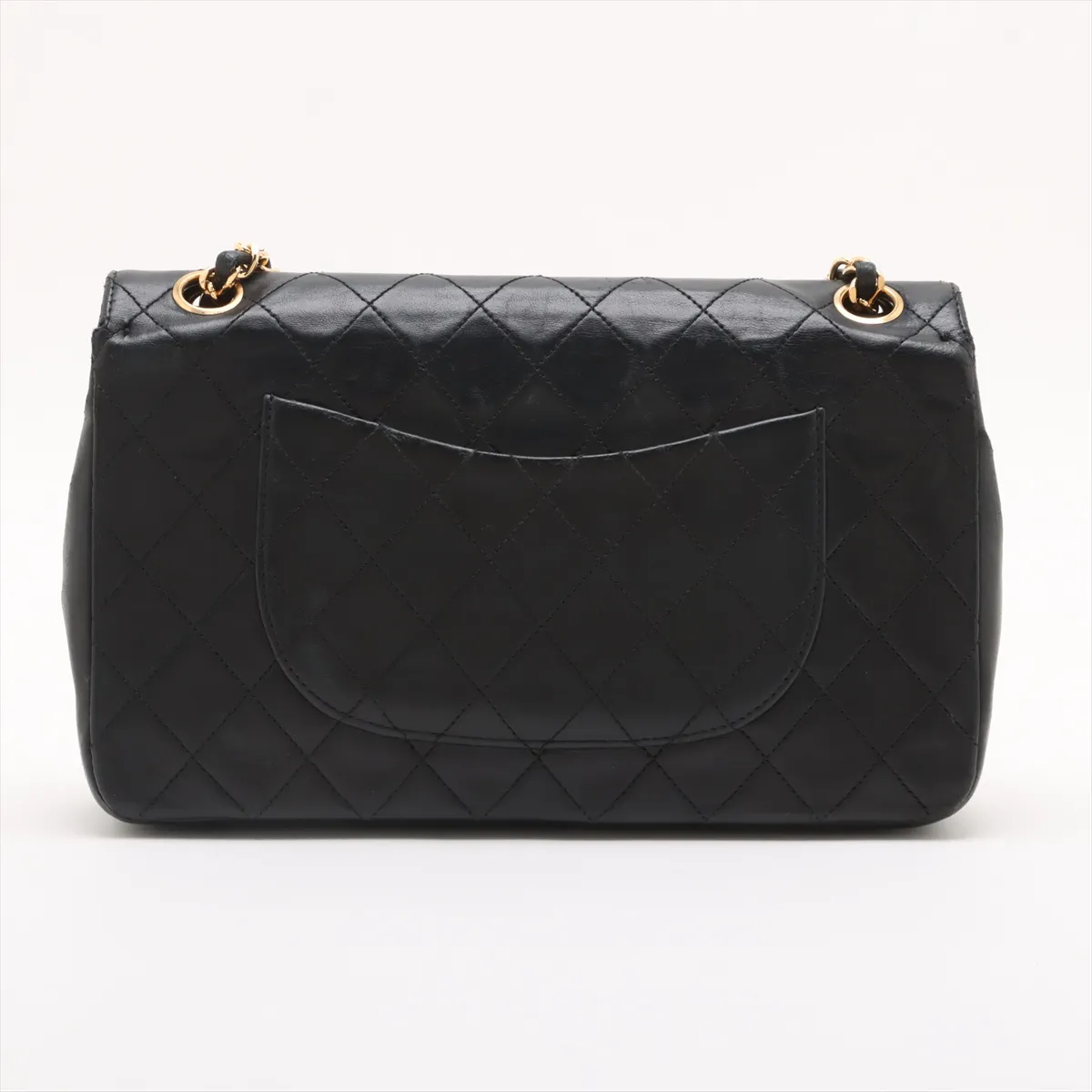 Matelasse 25 Lambskin Double Flap Double Chain Bag Black Gold Hardware 0726570 Series 0 A01112 — view 2