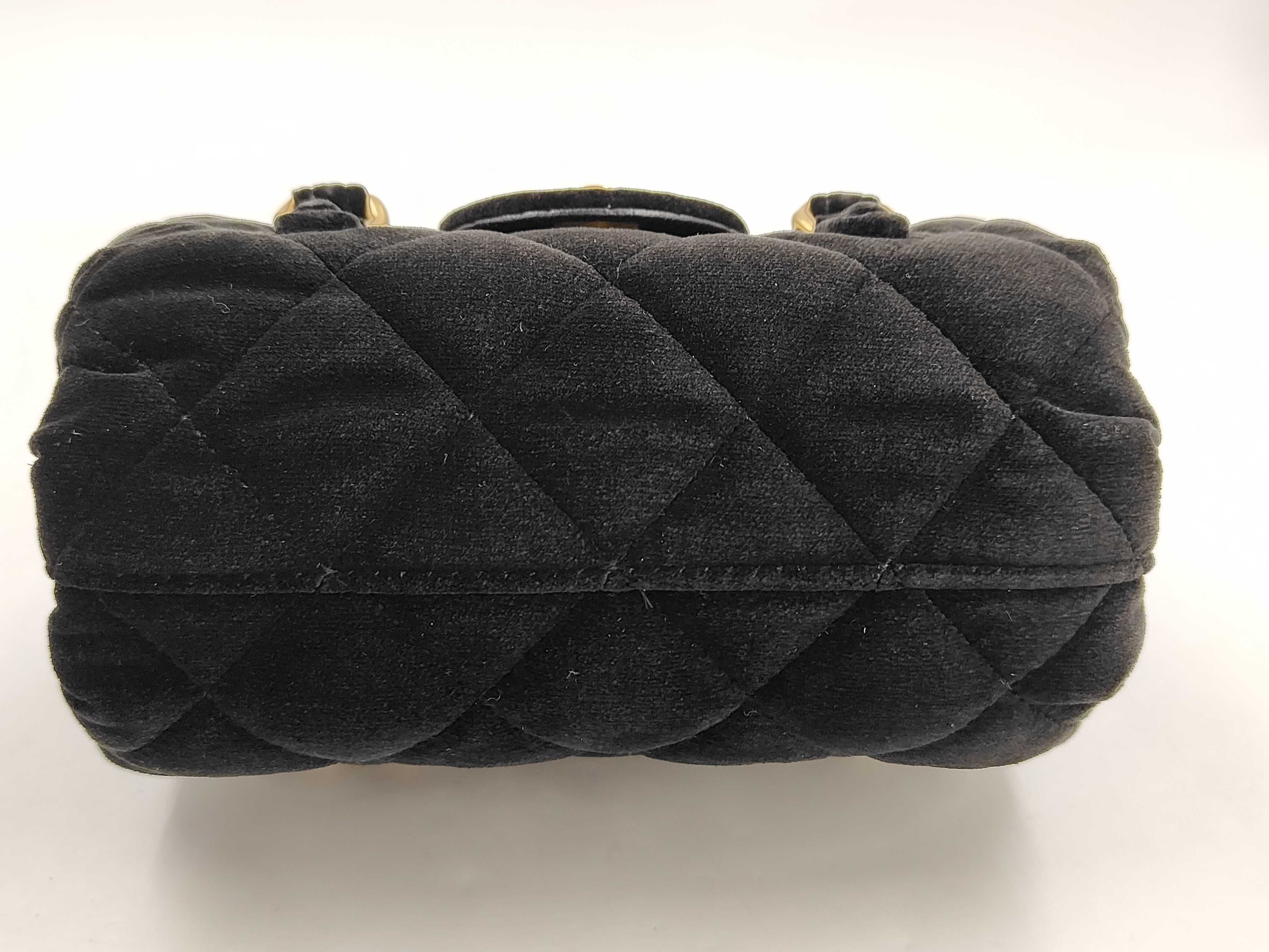 Matelassé 2-Way Bag, Velvet, Black with Gold Hardware, E5CG9H63, Shoulder Bag — view 3