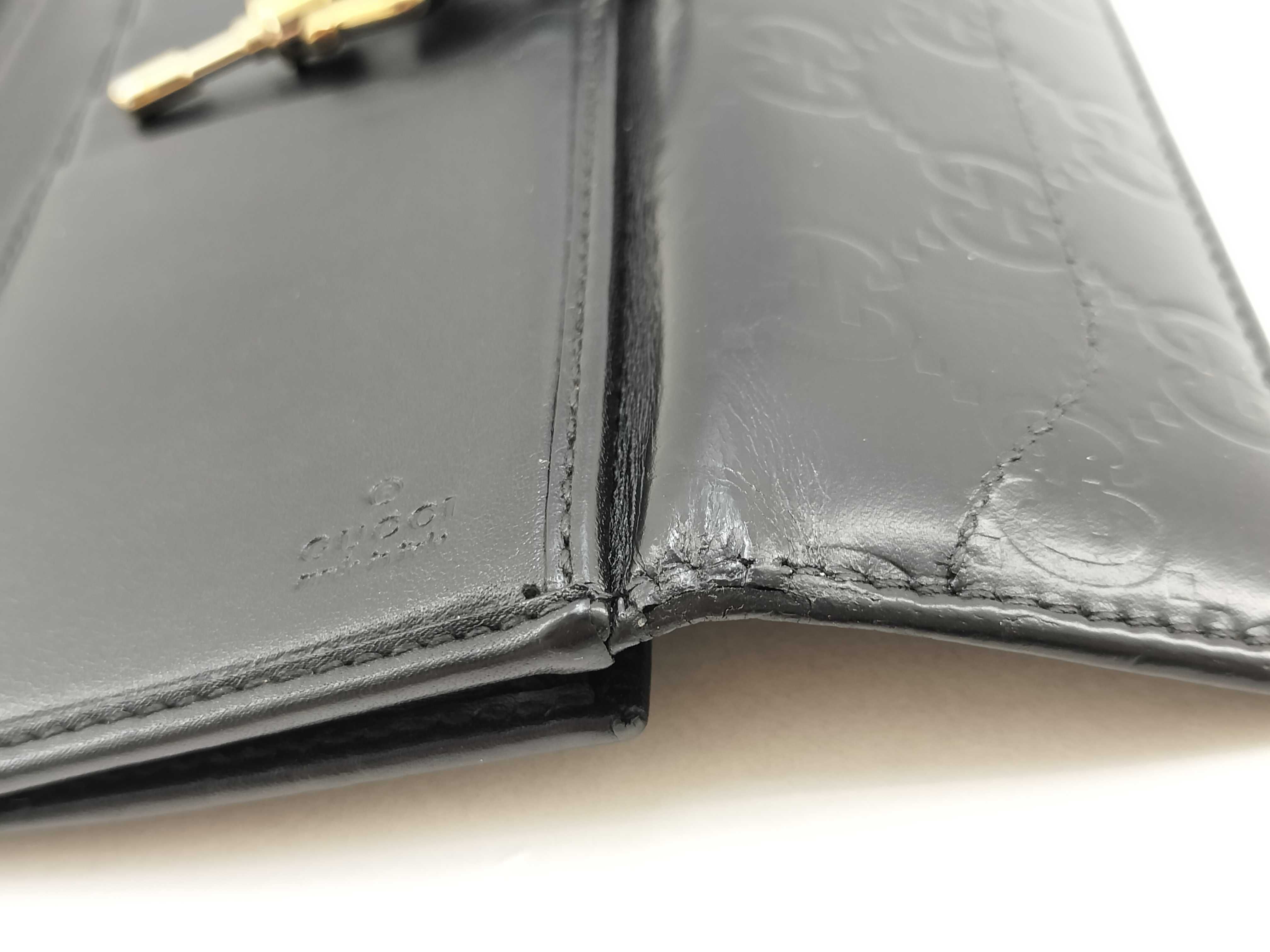 Guccissima Leather New Jackie Long Wallet Black Serial Number Wallet — view 15