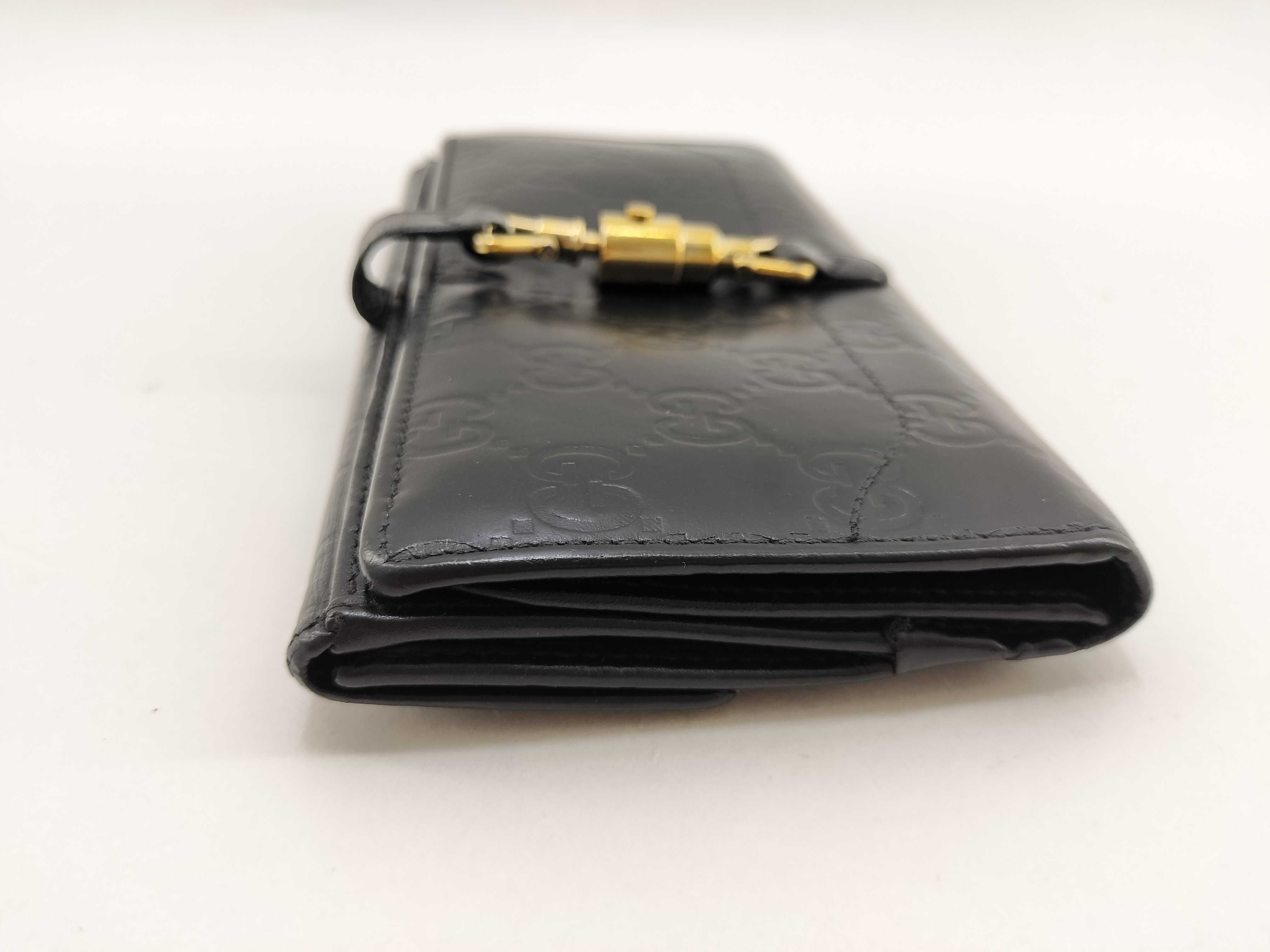 Guccissima Leather New Jackie Long Wallet Black Serial Number Wallet — view 3