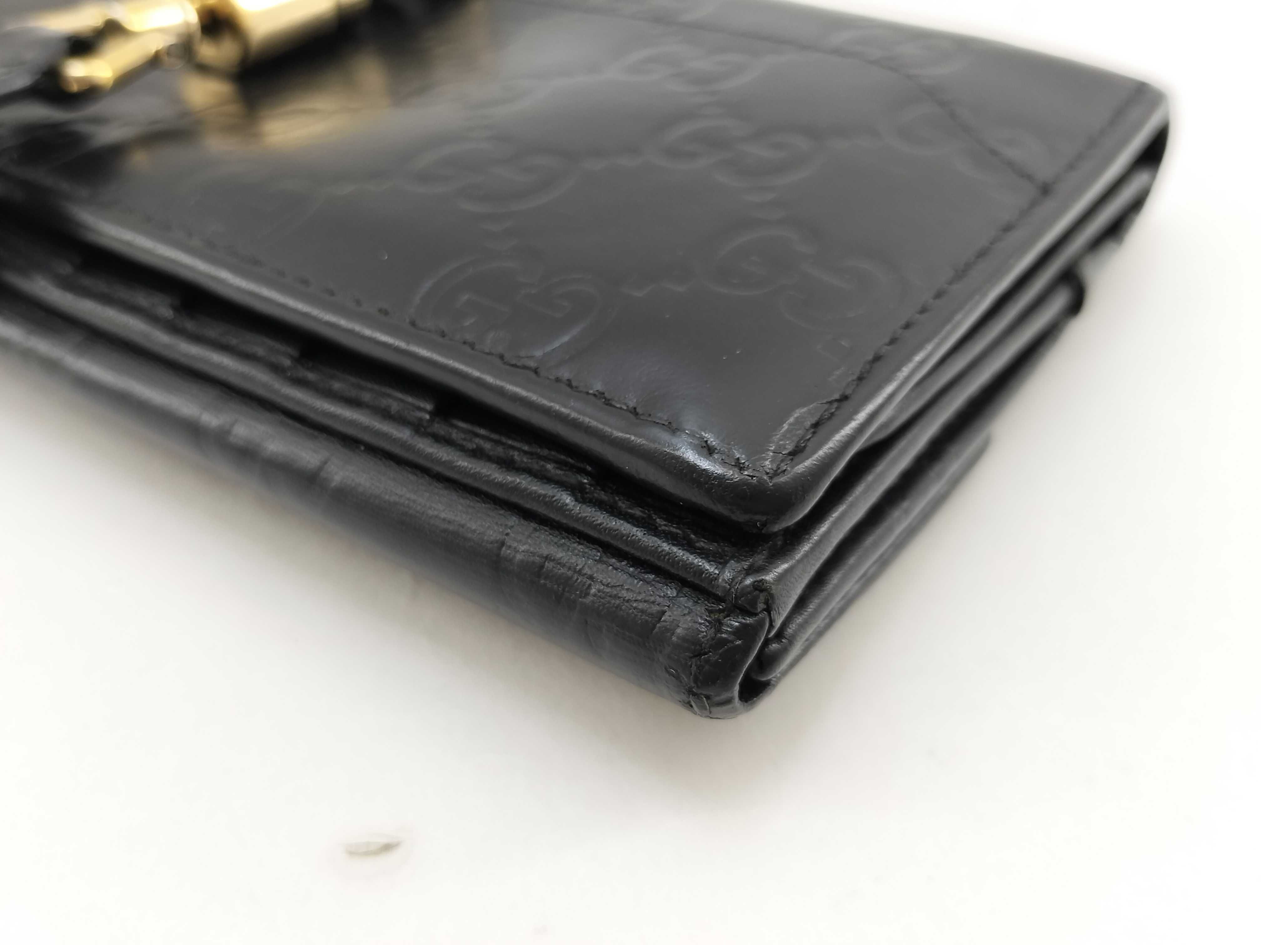 Guccissima Leather New Jackie Long Wallet Black Serial Number Wallet — view 4