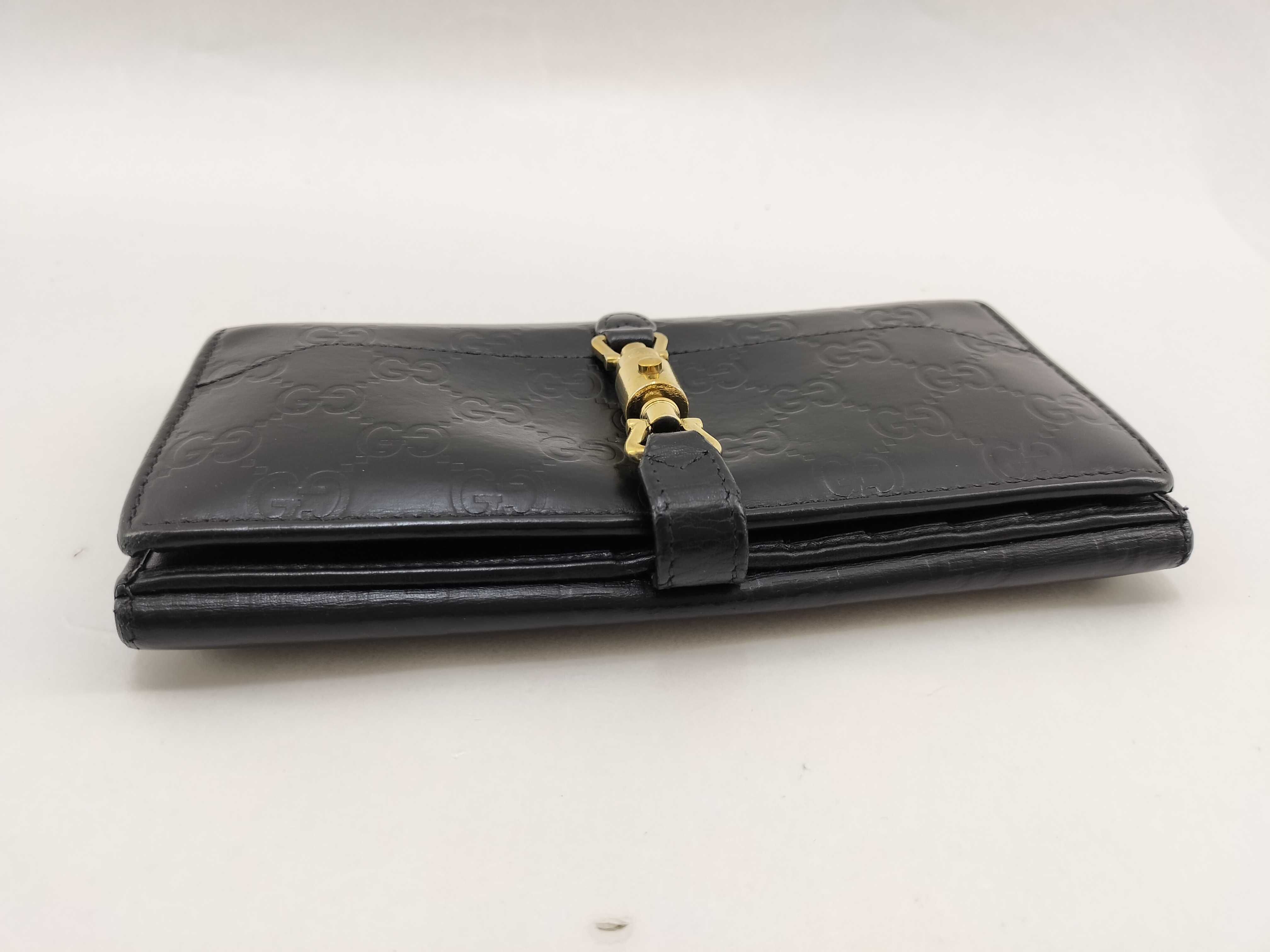 Guccissima Leather New Jackie Long Wallet Black Serial Number Wallet — view 5