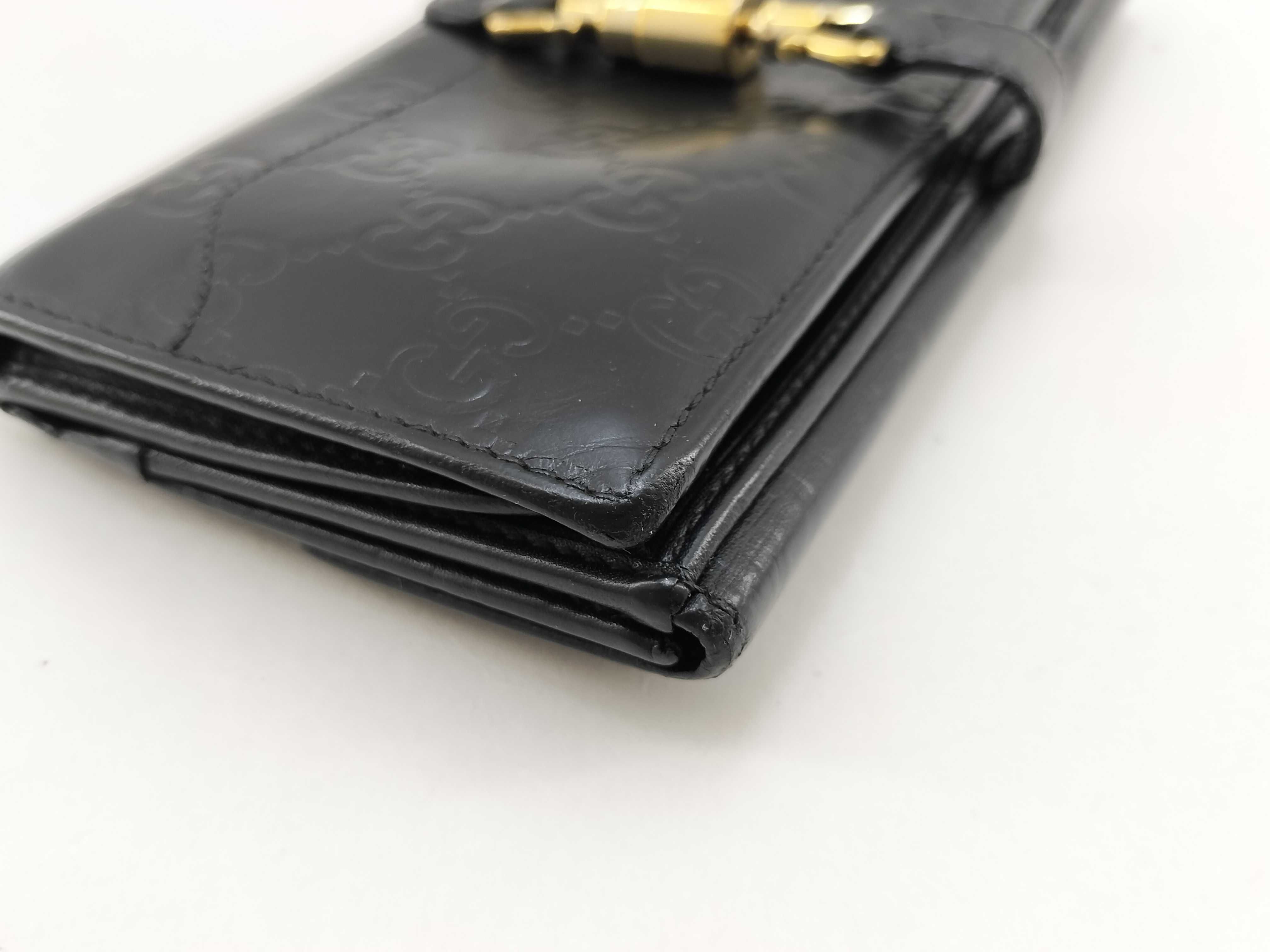Guccissima Leather New Jackie Long Wallet Black Serial Number Wallet — view 6