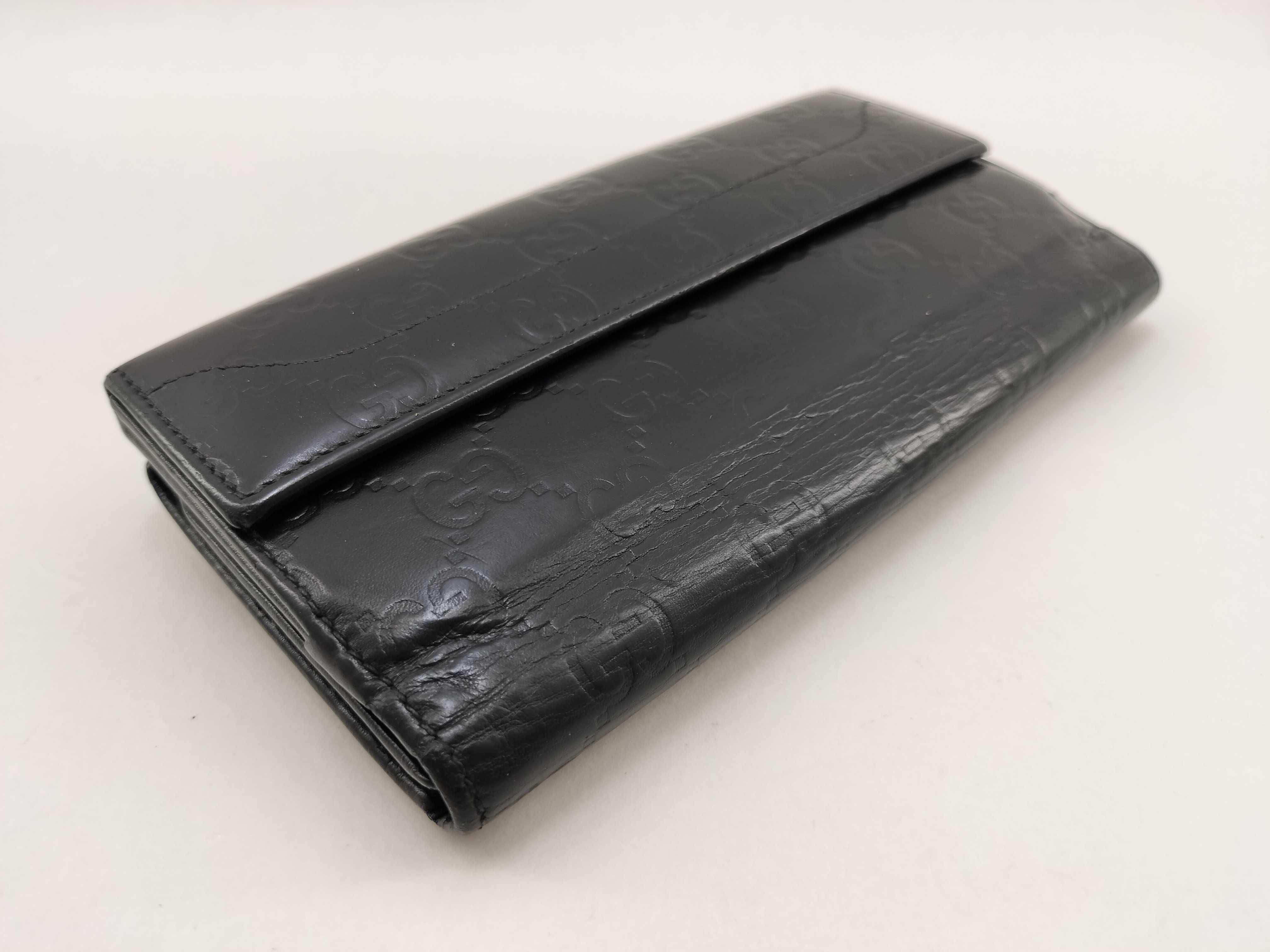 Guccissima Leather New Jackie Long Wallet Black Serial Number Wallet — view 7