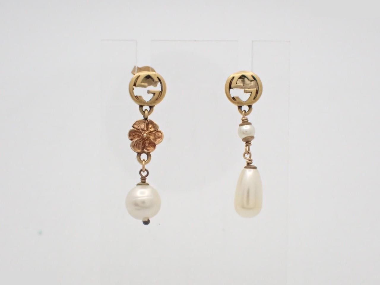 Interlocking G Pearl Earrings