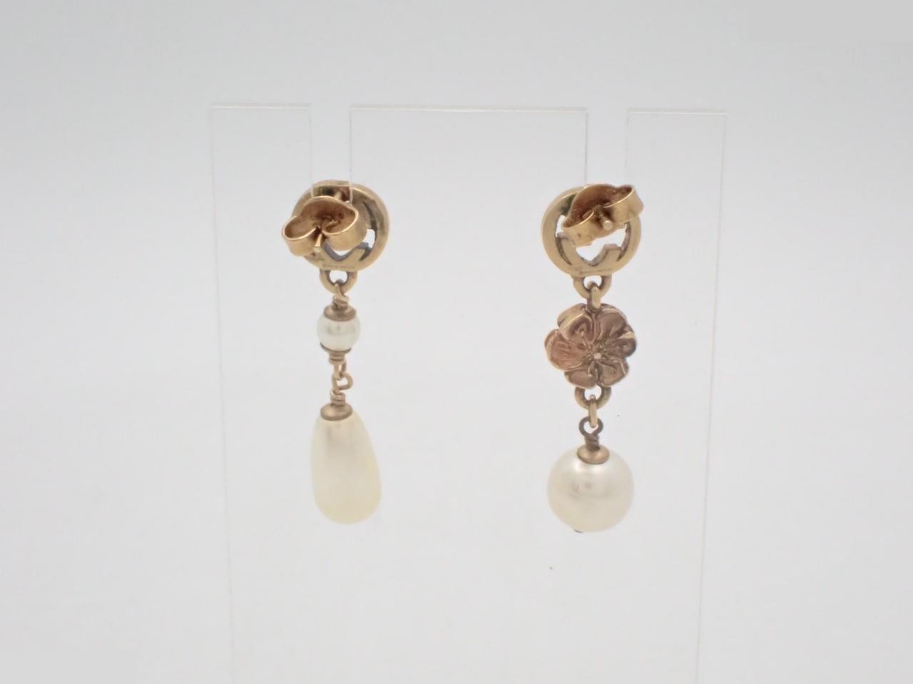 Interlocking G Pearl Earrings — view 2