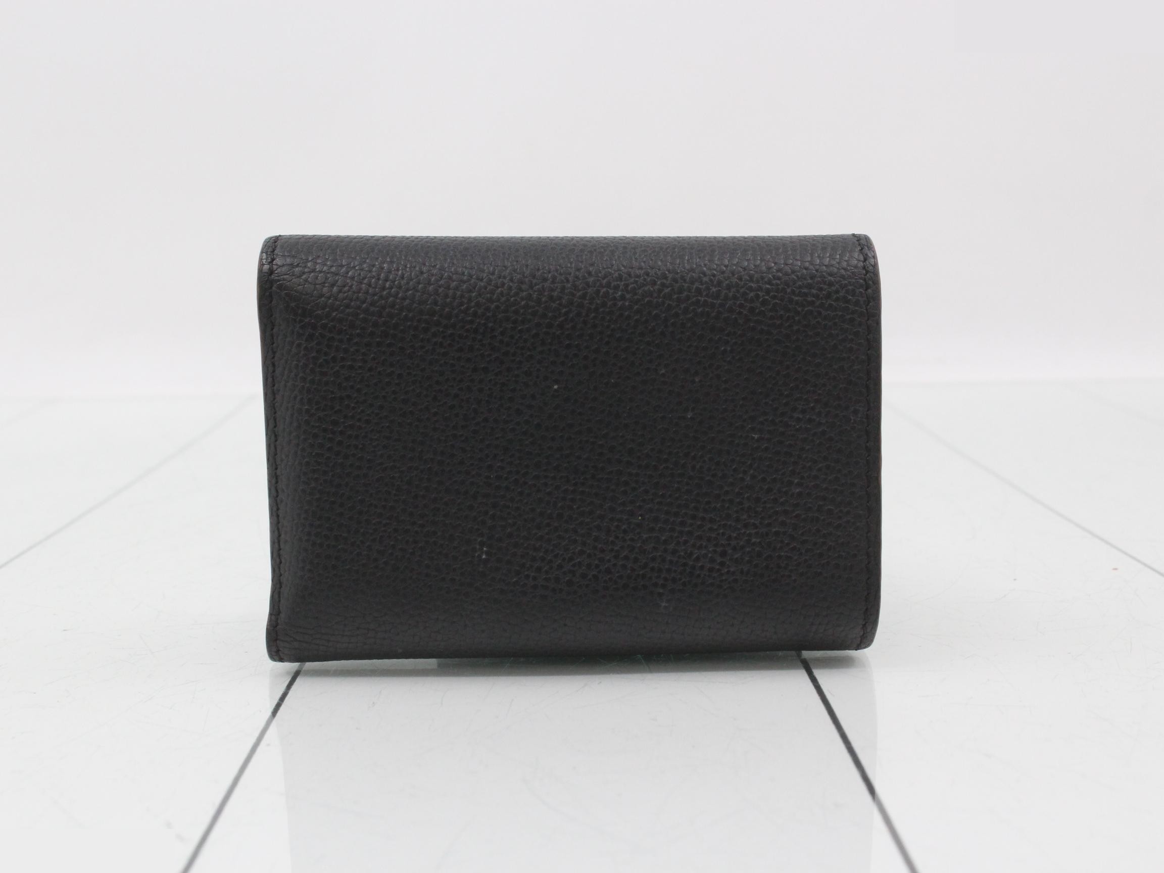 Anagram Tri-fold Wallet, Black, 012326 — view 2