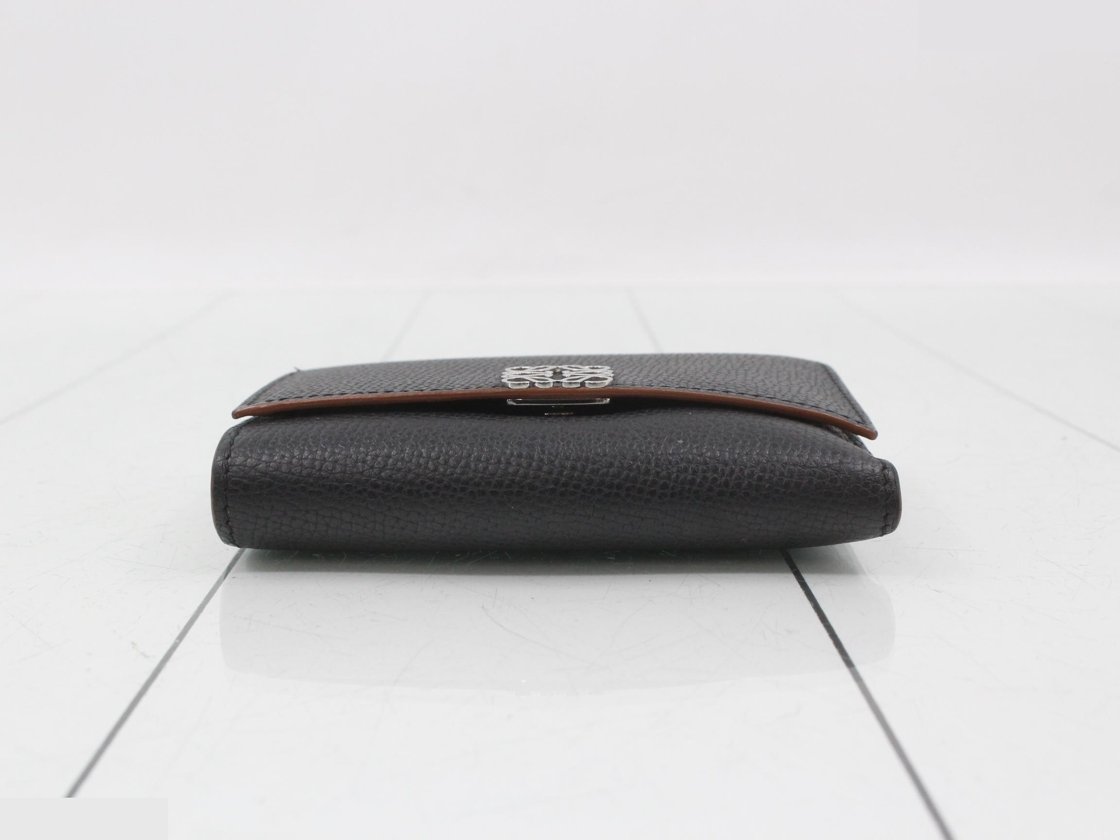 Anagram Tri-fold Wallet, Black, 012326 — view 3