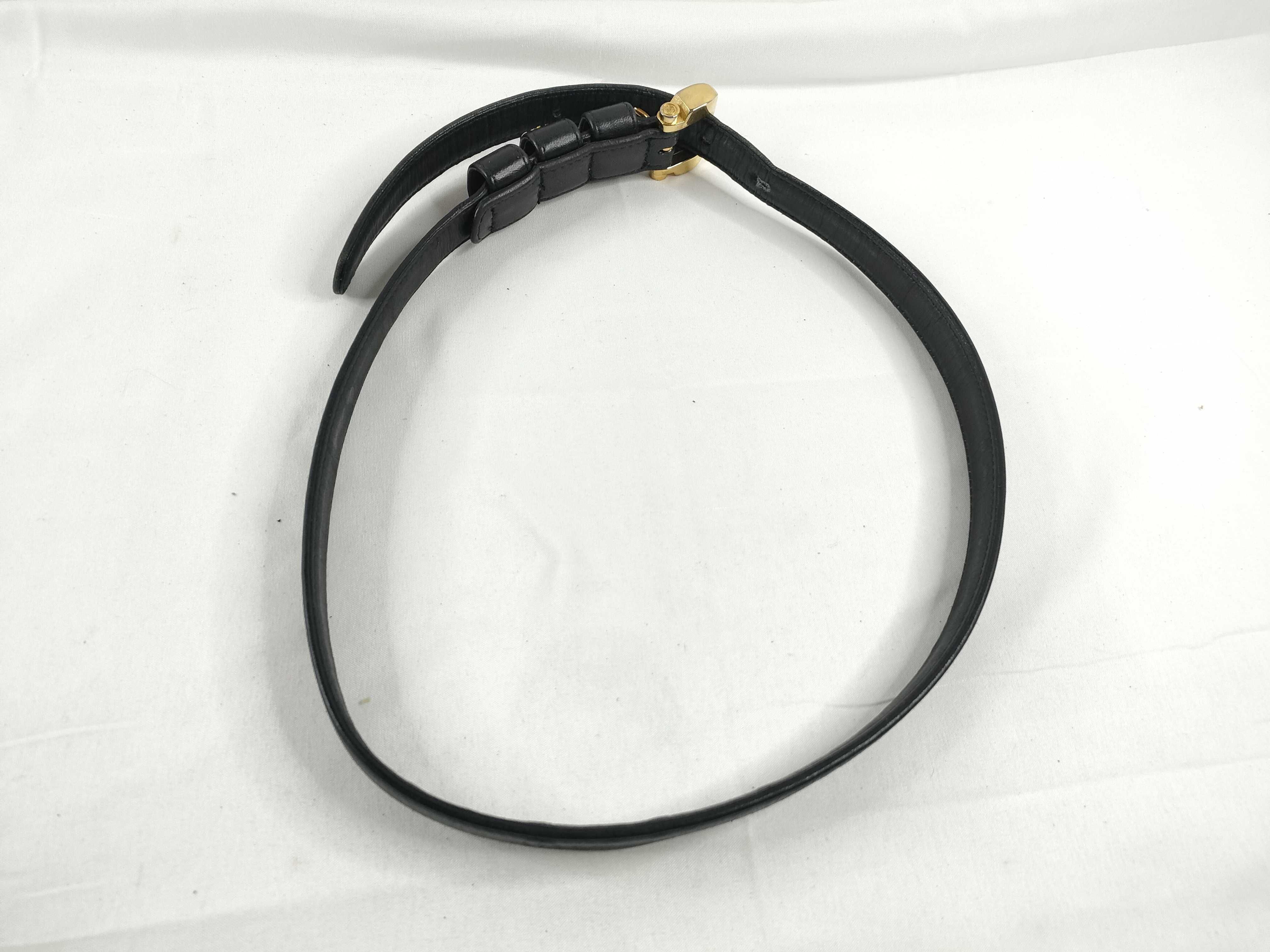 belt, leather, Anagram design, black belt — view 2