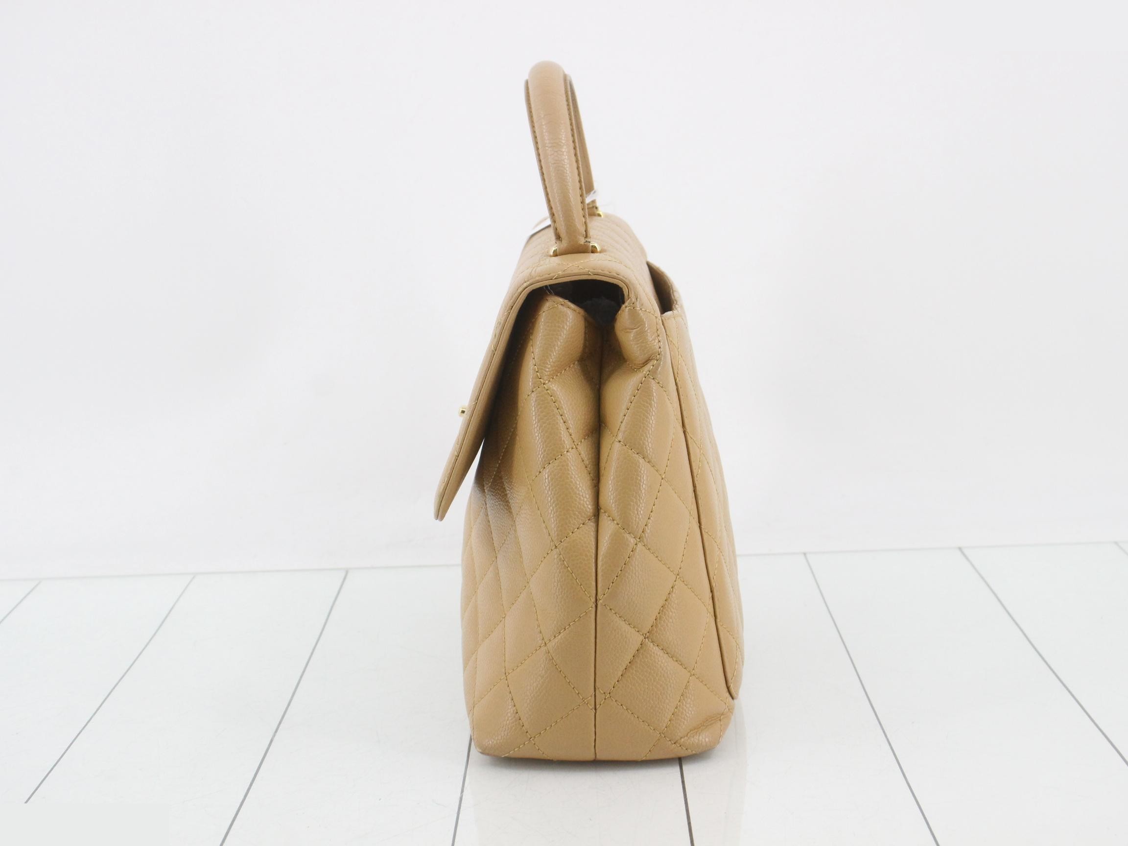 Caviar leather handbag with Coco Mark — view 3