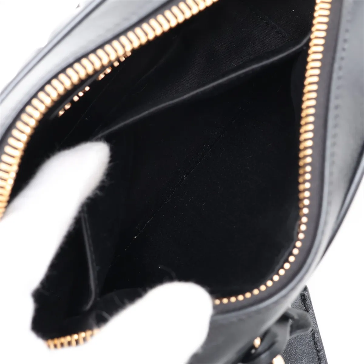Matelassé Arcadi Leather 2-Way Handbag, Black — view 10