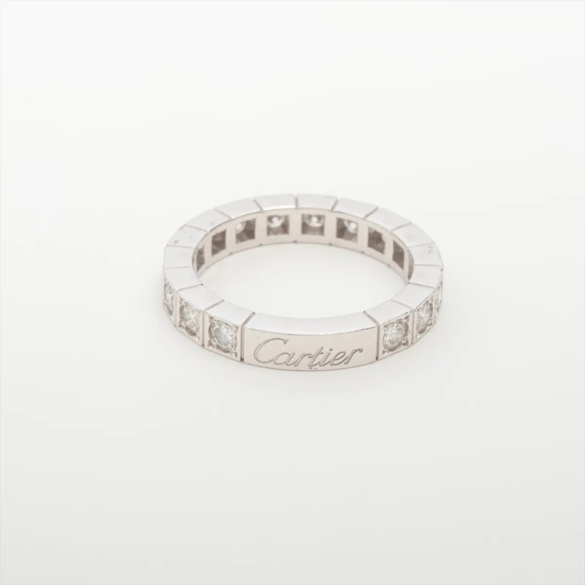 Lanieres Full Diamond Ring, 750 (WG), 4.2g, Size 48, BC0763, Metal wear. — view 2