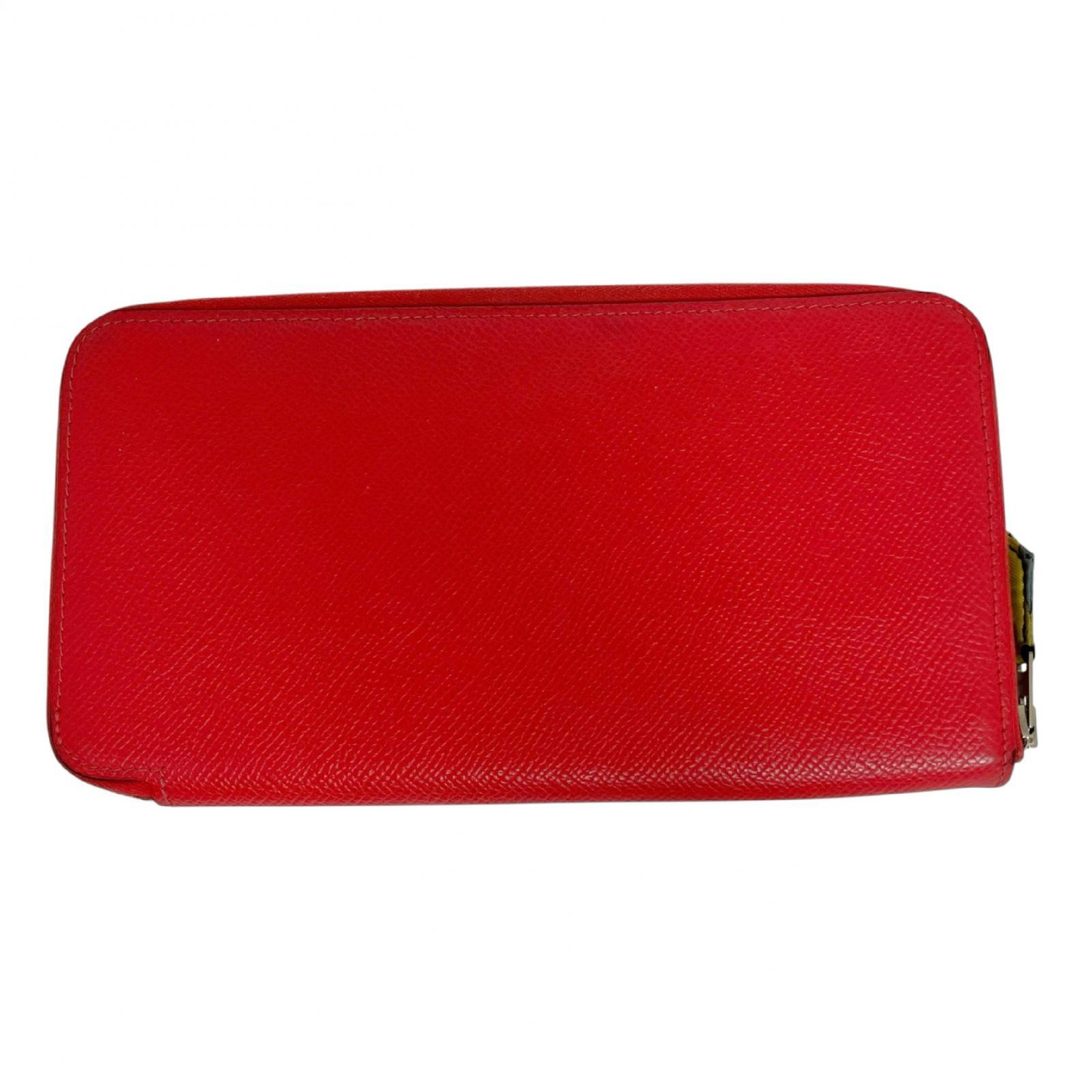 【*Shipped from: Hong Kong*】HERMES ( ) Rouge Epsom Azap Silk In Long Wallet Billfold — view 2