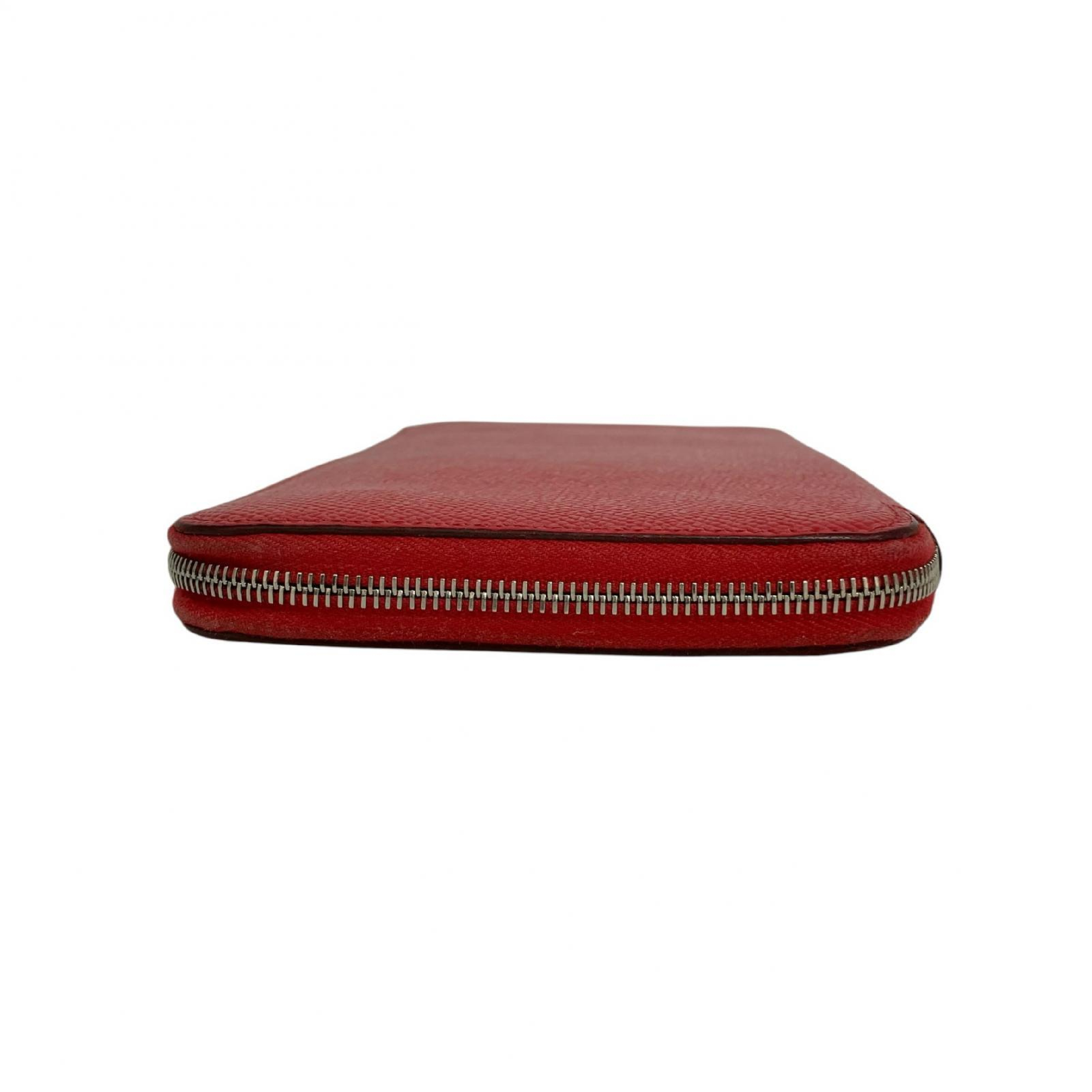【*Shipped from: Hong Kong*】HERMES ( ) Rouge Epsom Azap Silk In Long Wallet Billfold — view 4