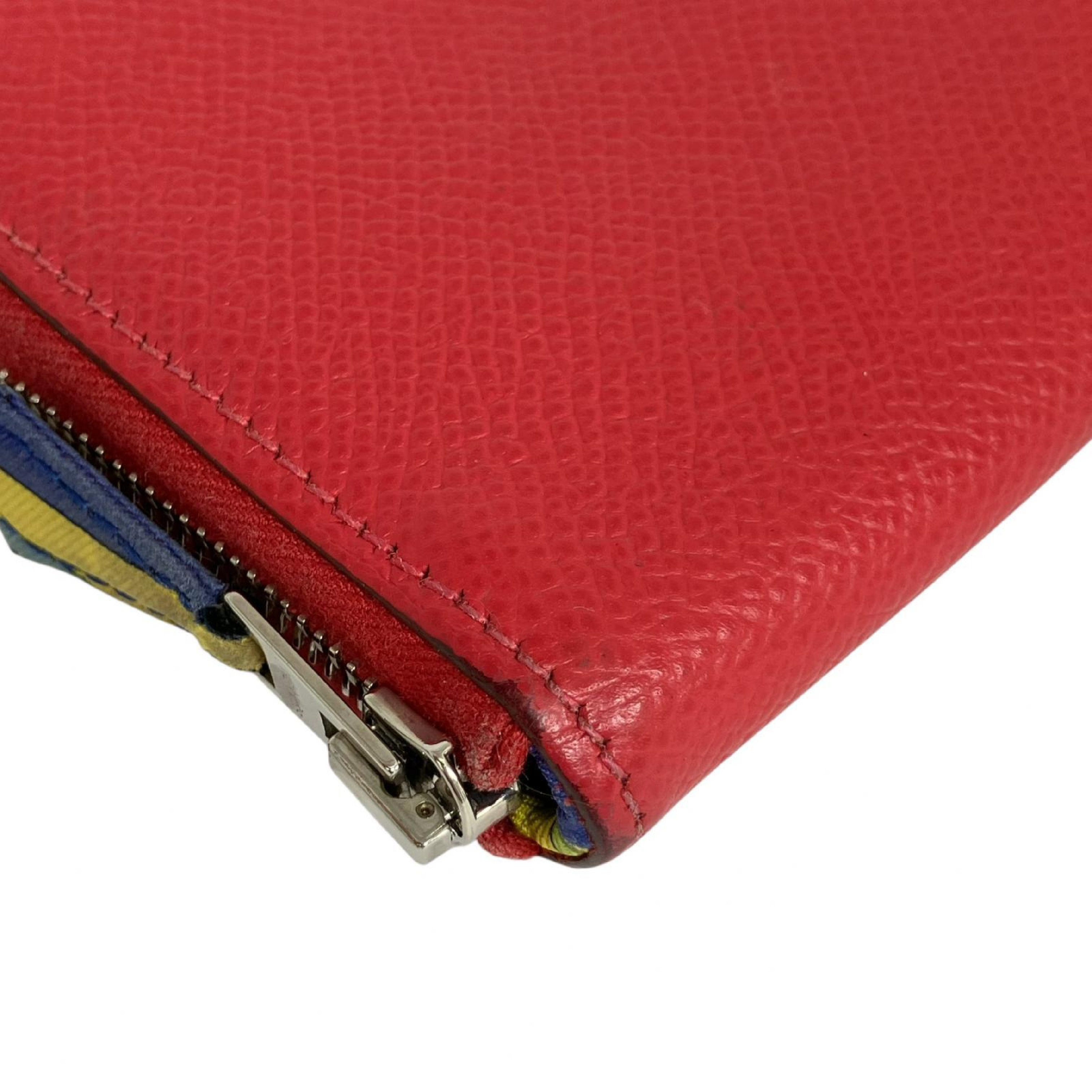 【*Shipped from: Hong Kong*】HERMES ( ) Rouge Epsom Azap Silk In Long Wallet Billfold — view 6