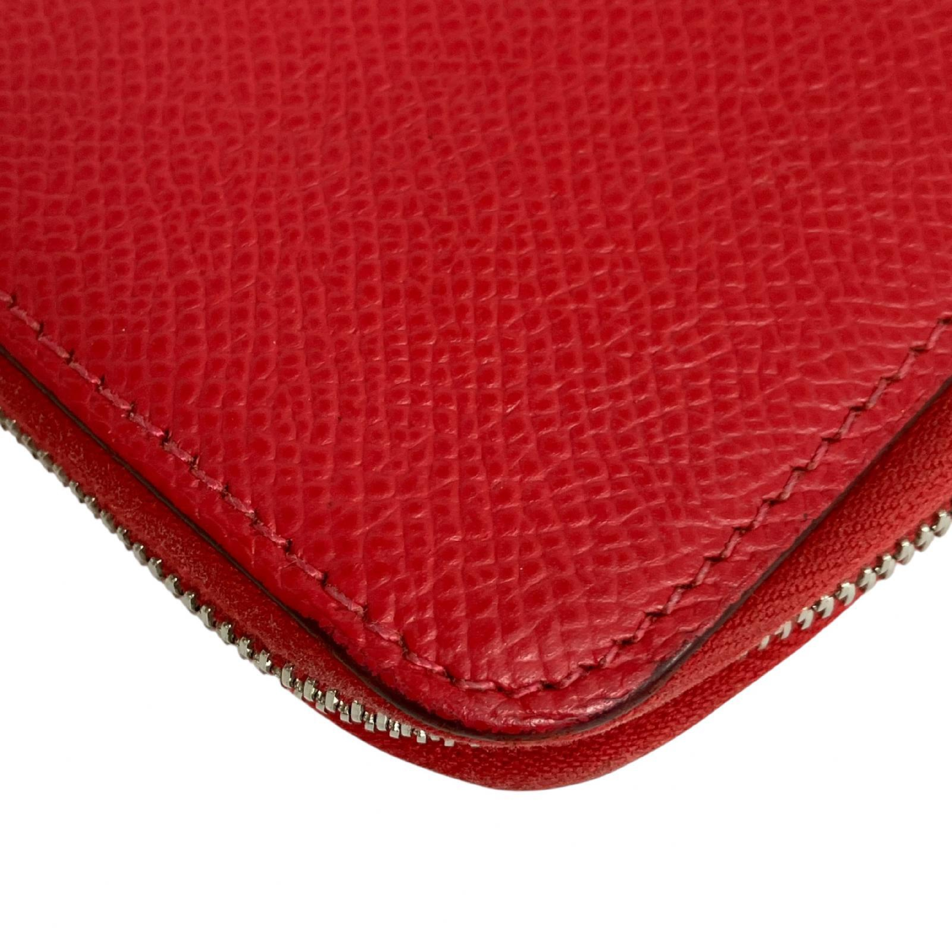 【*Shipped from: Hong Kong*】HERMES ( ) Rouge Epsom Azap Silk In Long Wallet Billfold — view 10