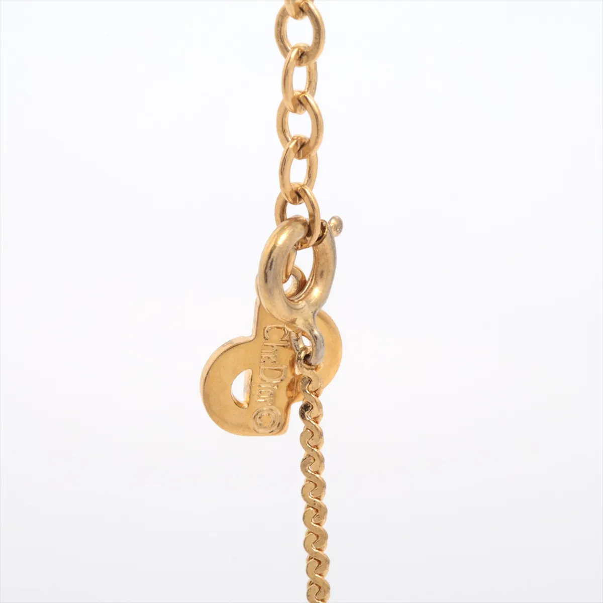 CD logo necklace, GP gold, — view 3
