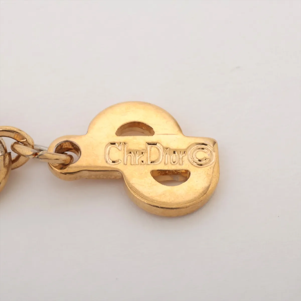 CD logo necklace, GP gold, — view 4