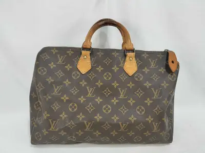 Monogram Louis Vuitton Speedy 35 MB851 PVC Brown Monogram Handbag