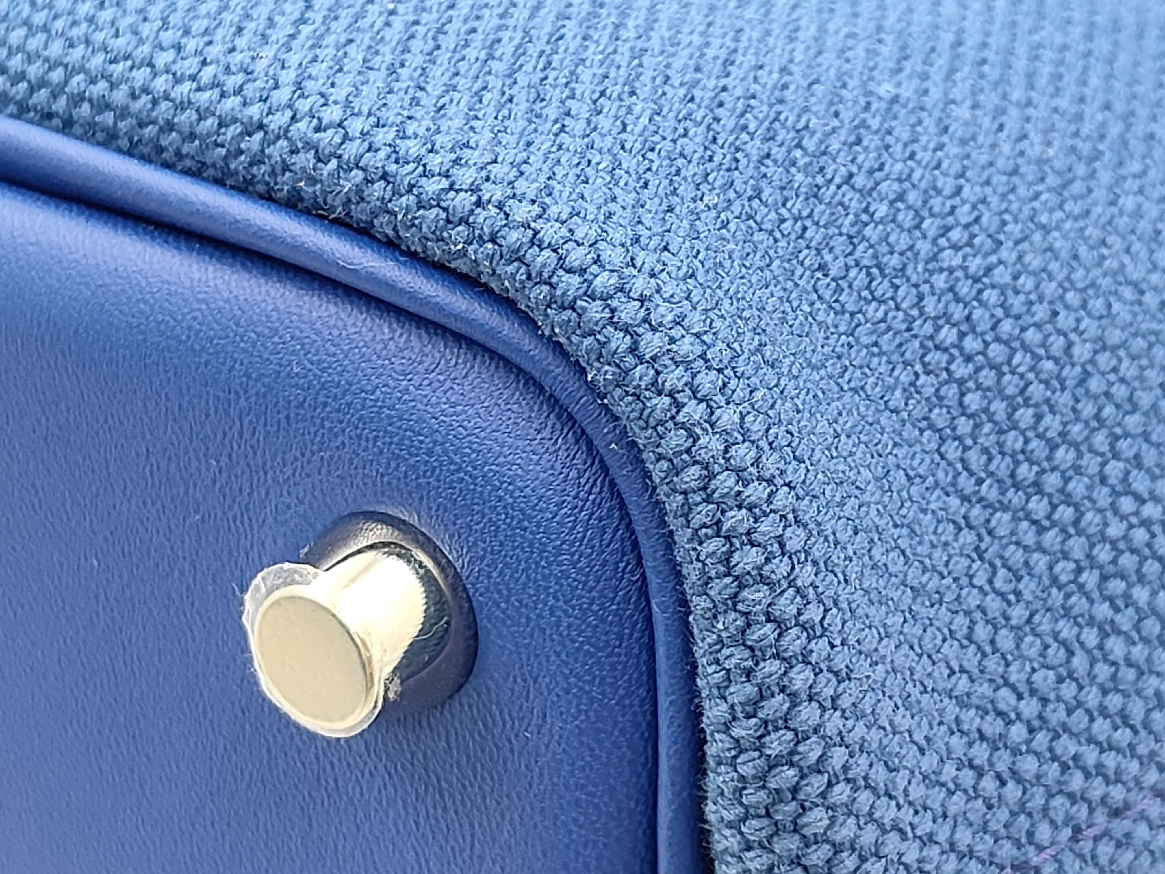 Picotin Lock Cargo PM Blue Royal U stamp Silver hardware handbag — view 6