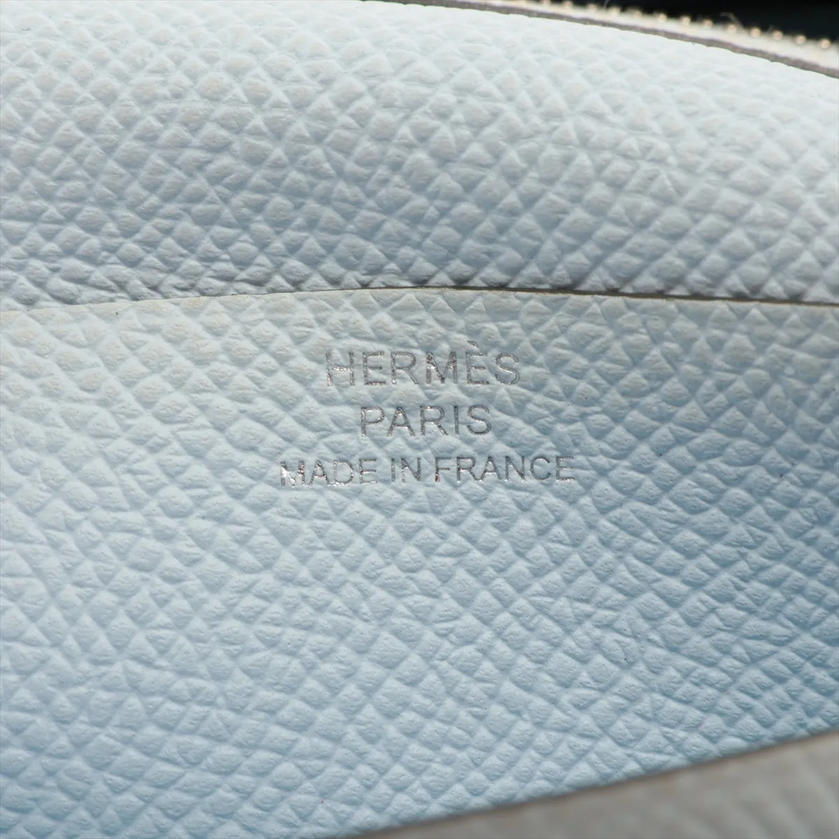 Bearn Compact Verso Veau Epsom Compact Wallet Vert Cricket x Blue Plume Silver Hardware — view 10