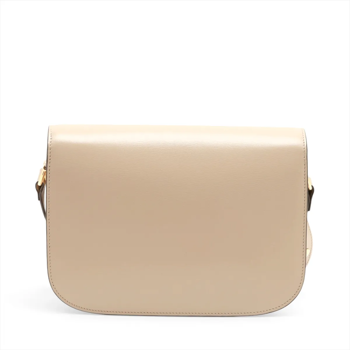 Horsebit Leather Shoulder Bag, Beige, 602204 — view 2