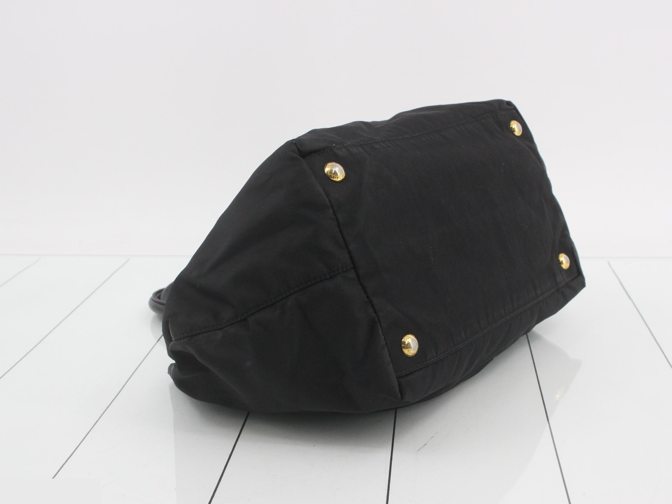 Handbag, black, Tessuto leather, ribbon — view 5