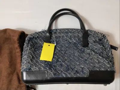 Intrecciato Denim Handbag