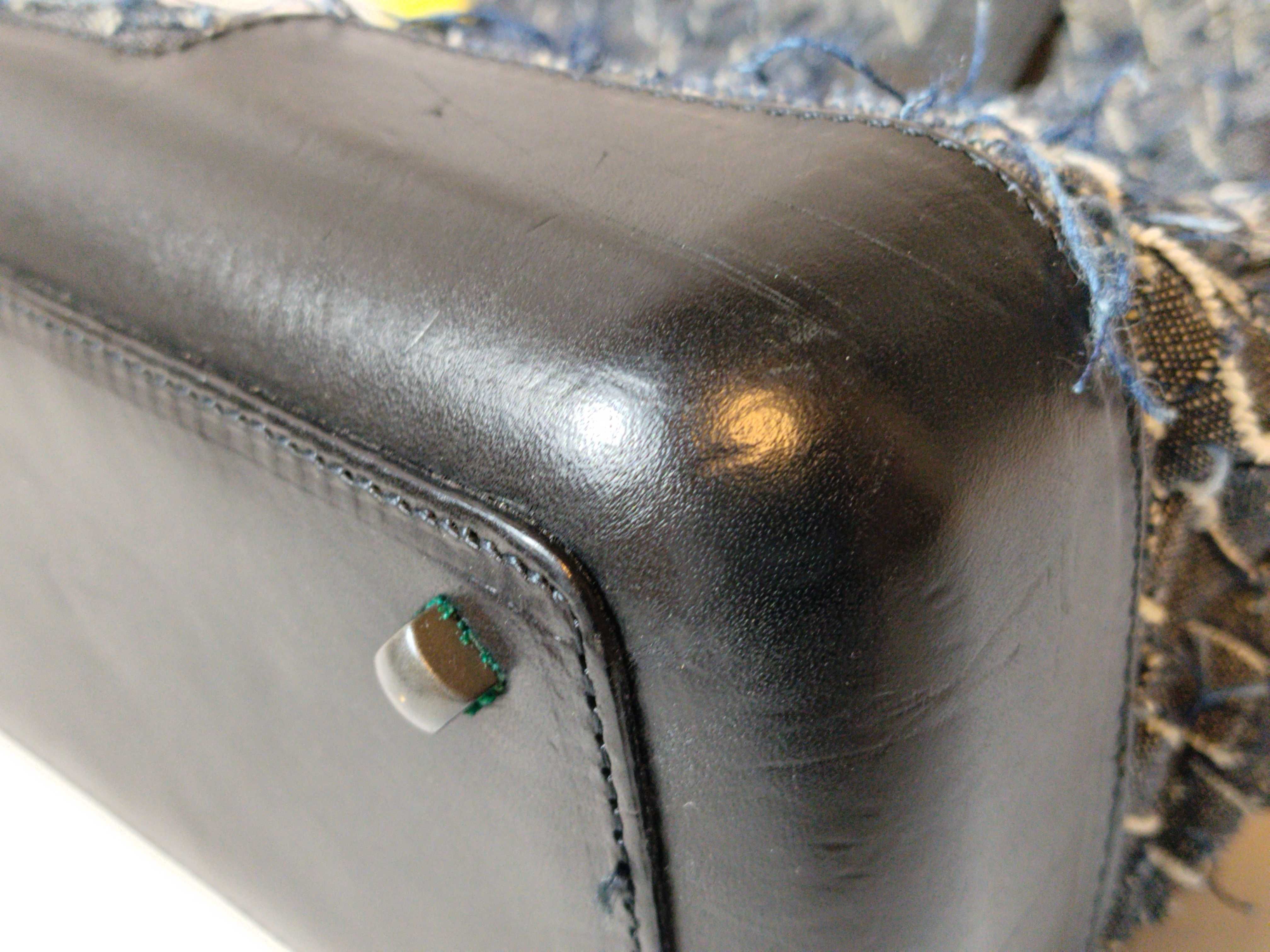 Intrecciato Denim Handbag — view 7