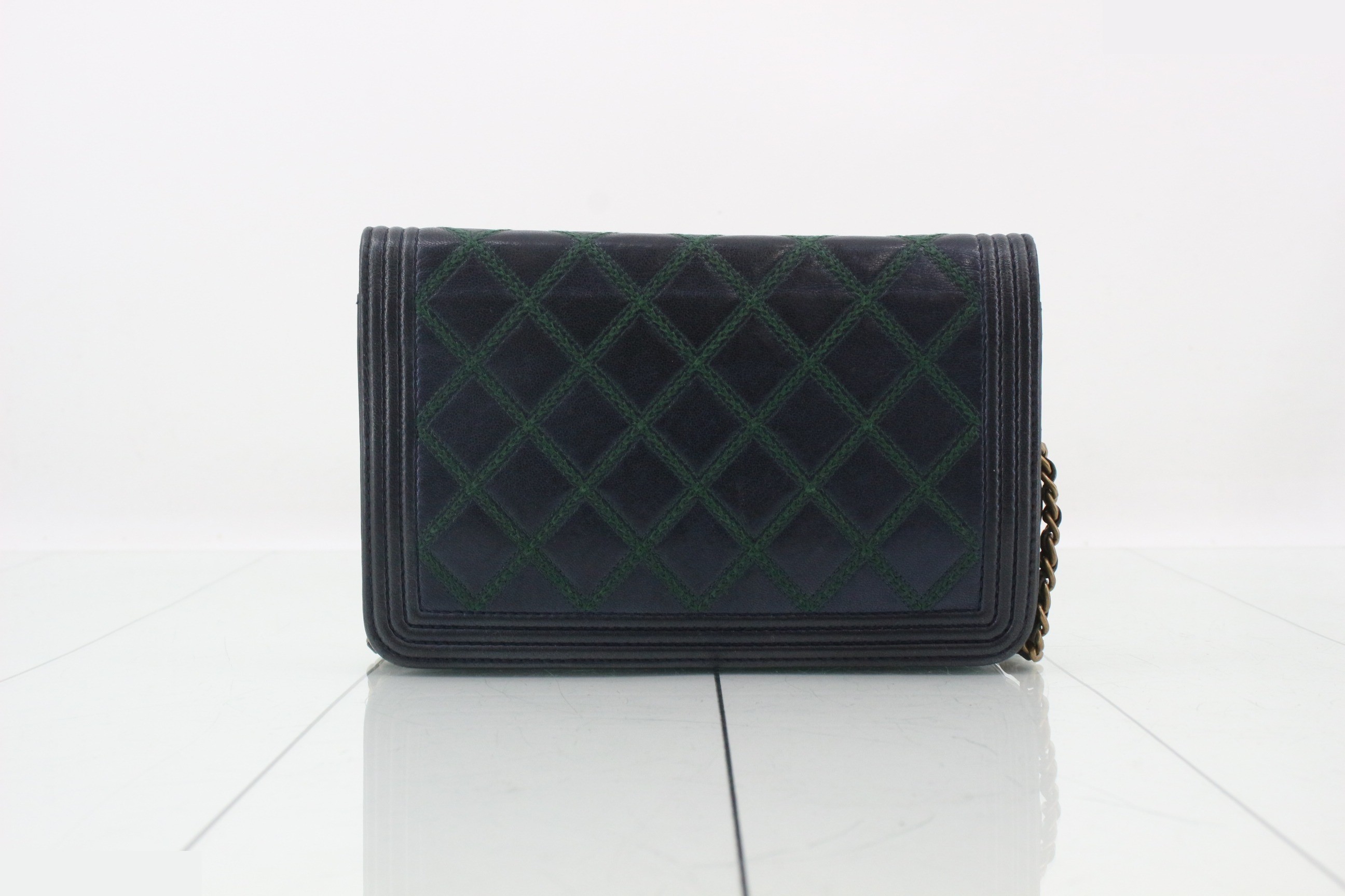Boy Chanel Leather Chain Wallet — view 2