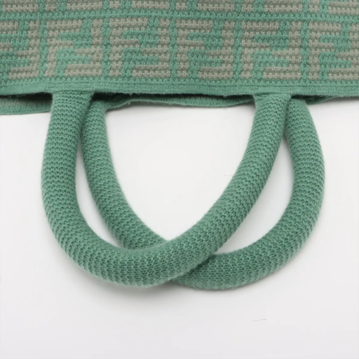 Zucca Cashmere Tote Bag, Green, 8BH401 — view 5