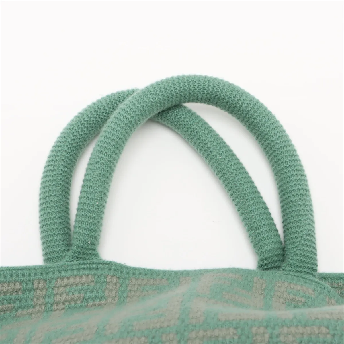 Zucca Cashmere Tote Bag, Green, 8BH401 — view 6