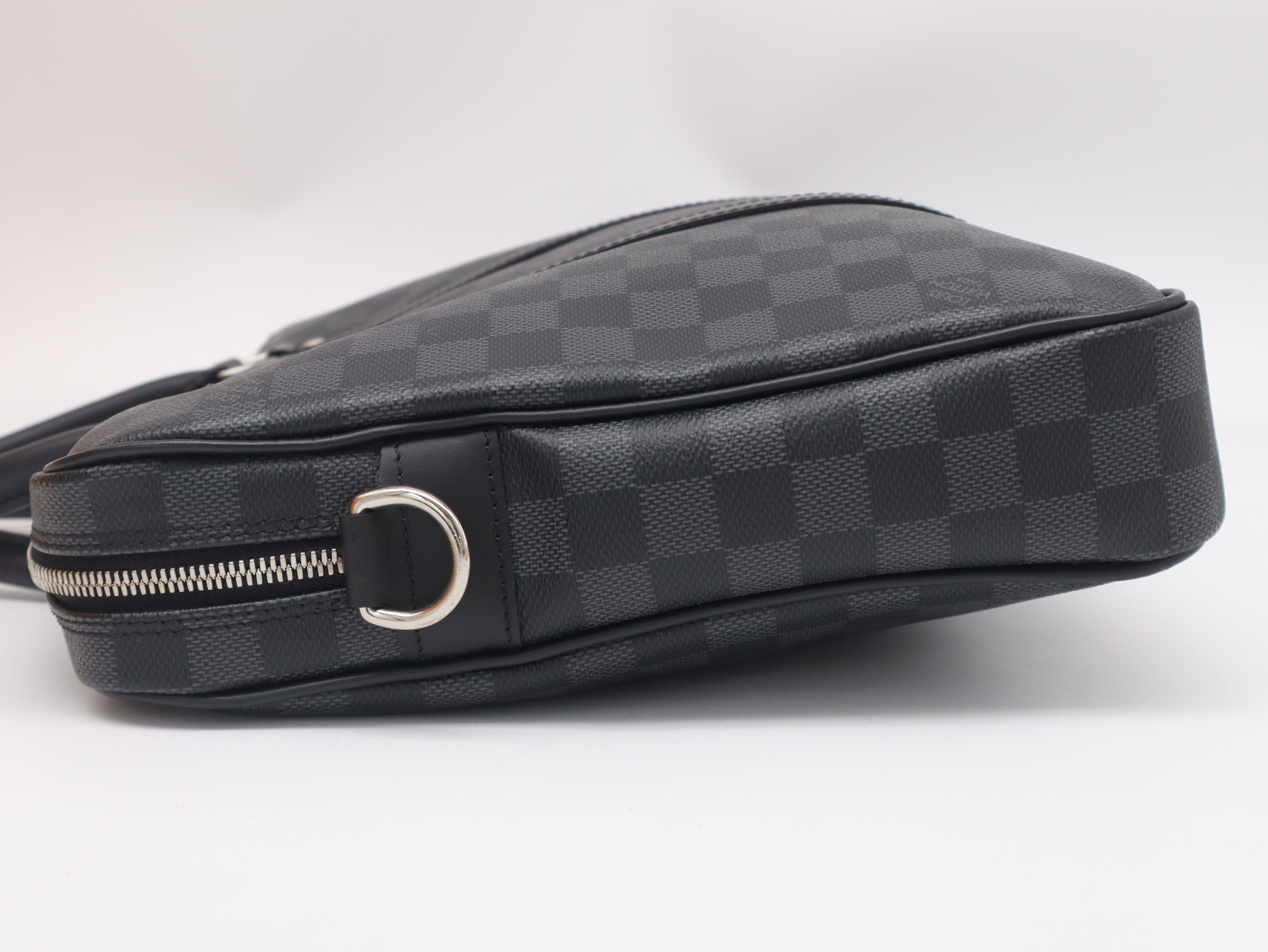 N41478 Damier Graphite Porte Documents Voyage PM Business Bag (RFID detected, includes shoulder strap, padlock, 2 keys, box, and dust bag) — view 3