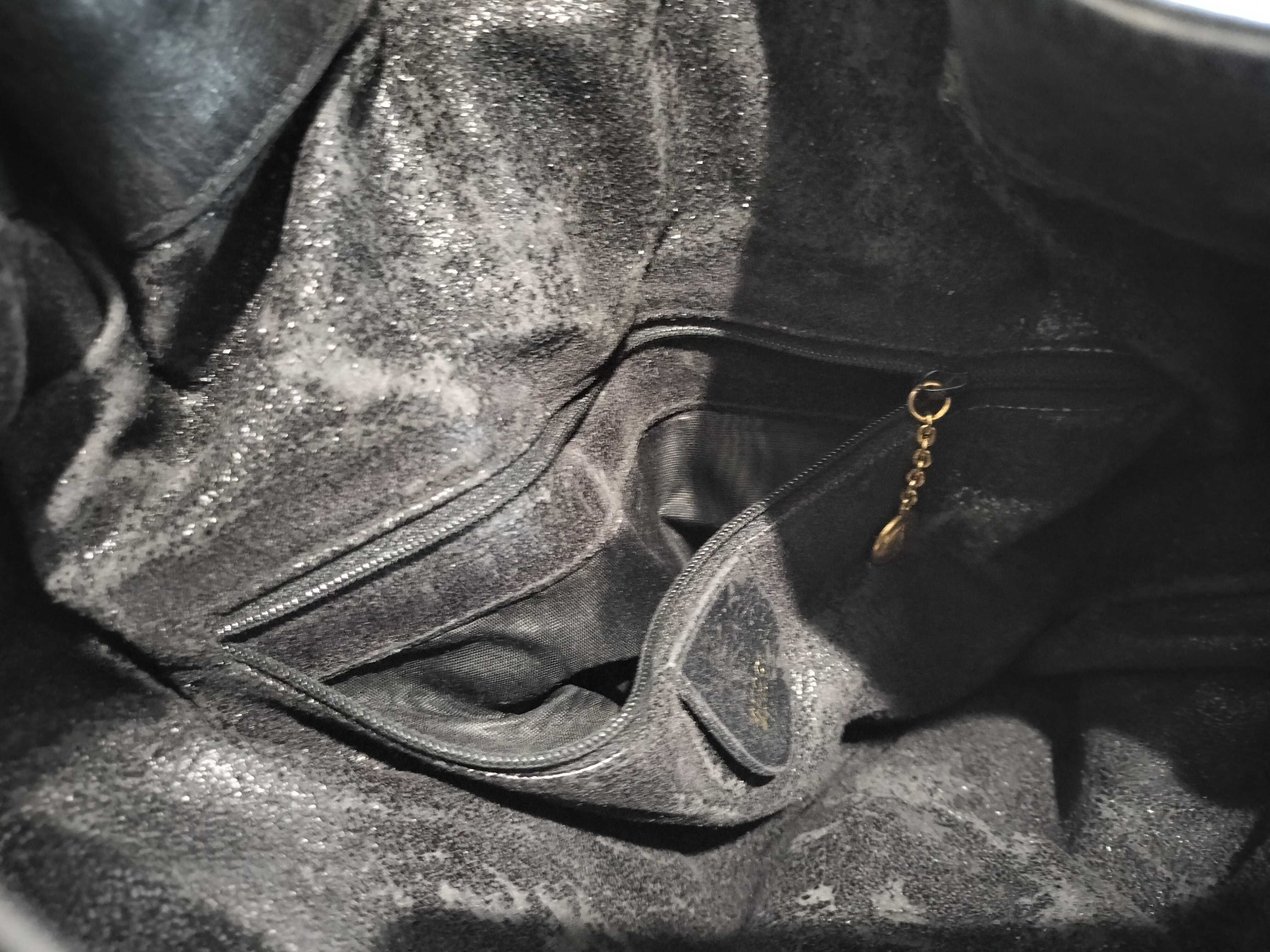Bamboo Velour 2-Way Shoulder Bag (Internal deterioration present) — view 9
