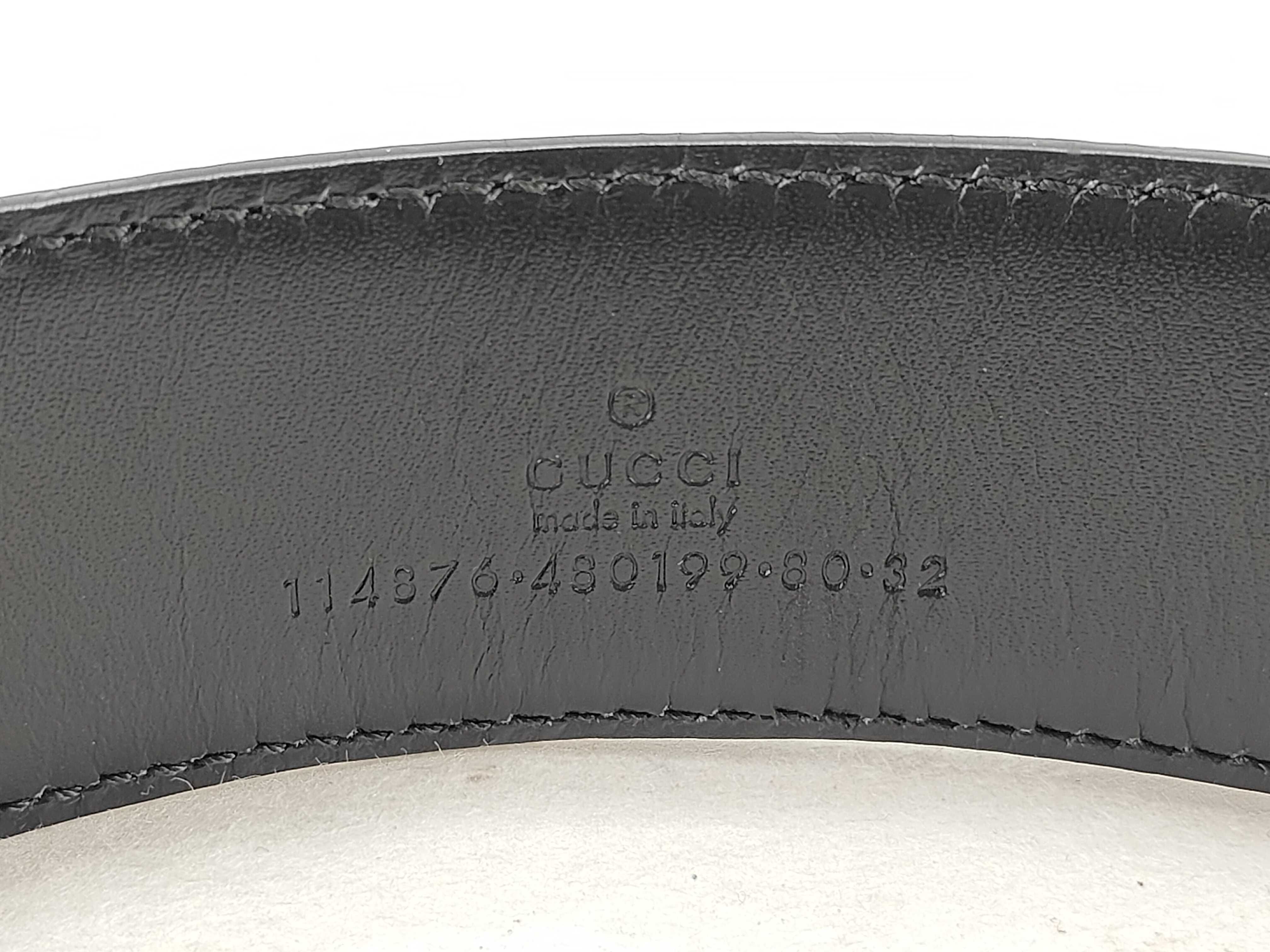 Interlocking G GG Pattern Leather Belt — view 4