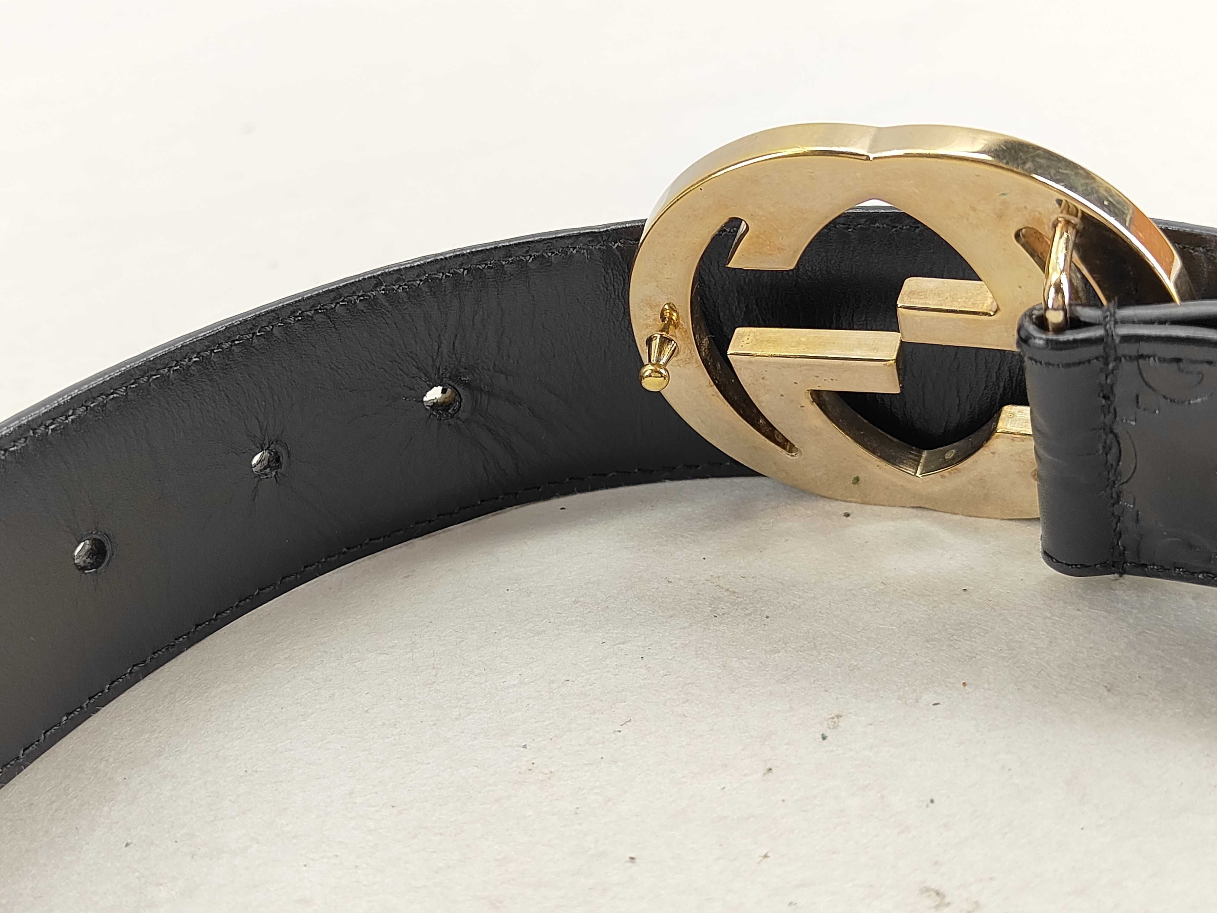 Interlocking G GG Pattern Leather Belt — view 5