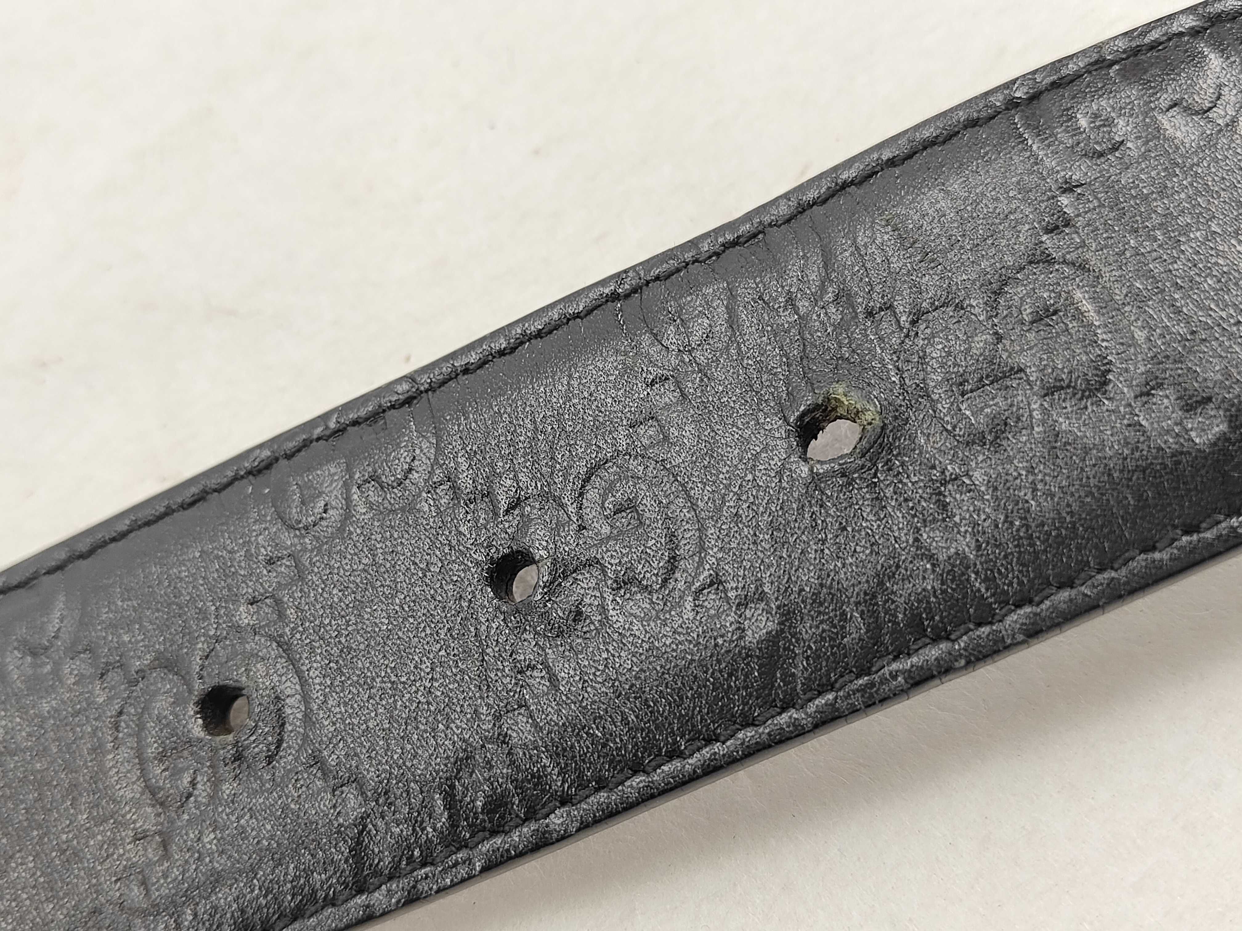 Interlocking G GG Pattern Leather Belt — view 6