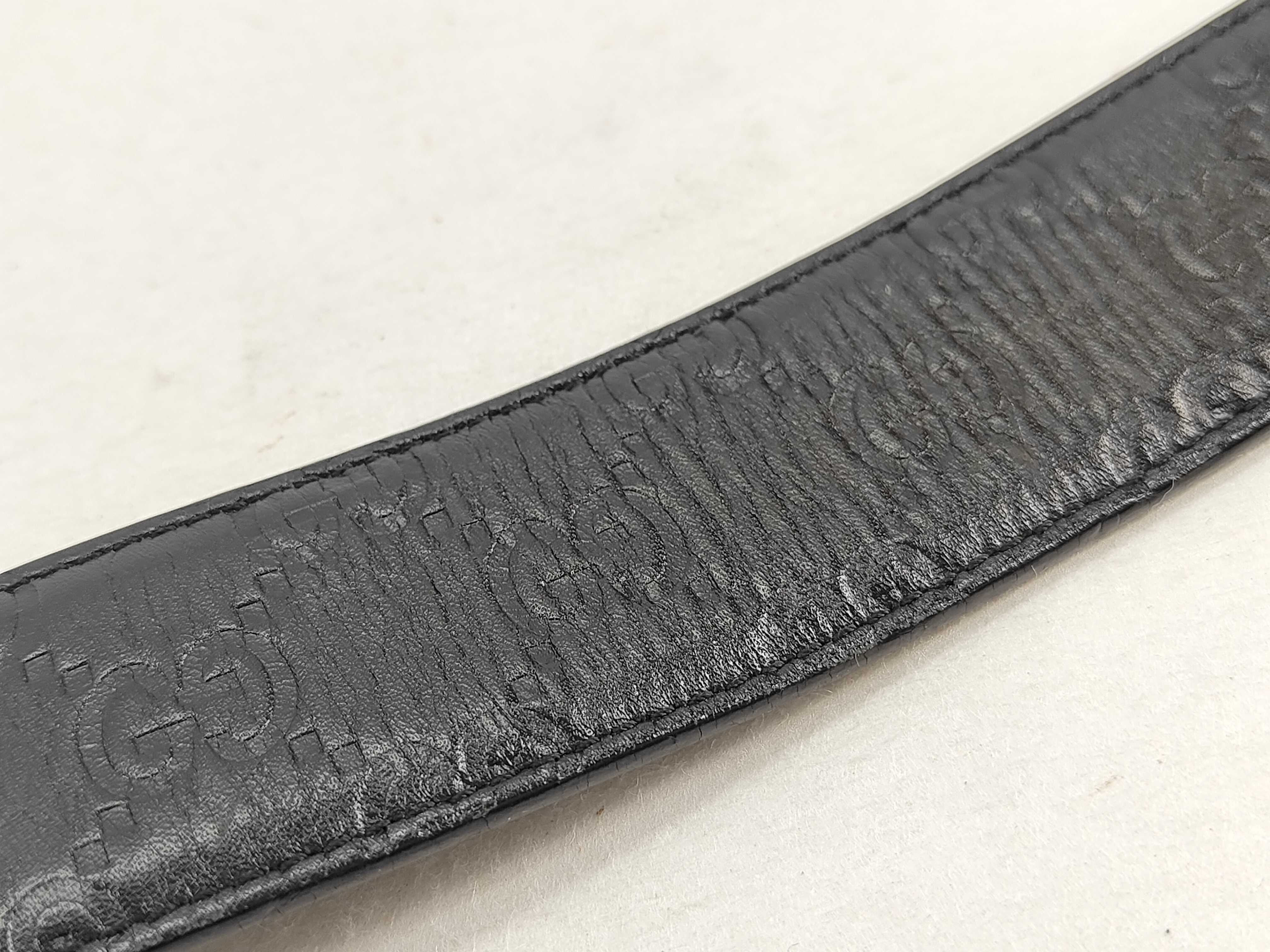 Interlocking G GG Pattern Leather Belt — view 8