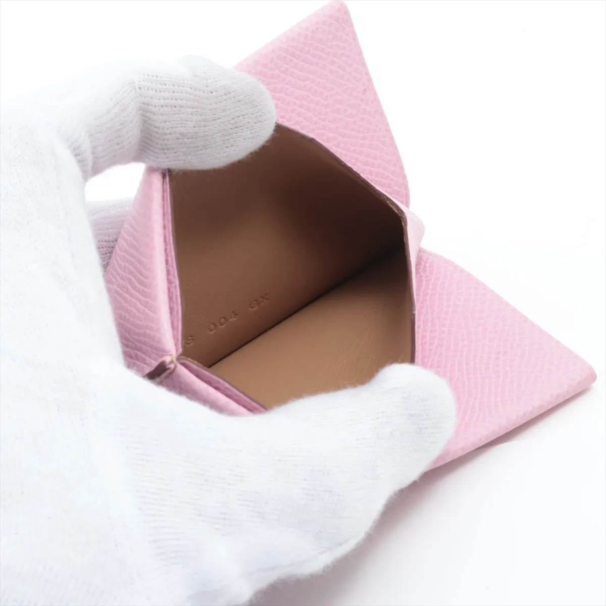 H Sellier Veau Epsom Card Case Pink U: 2022 — view 4