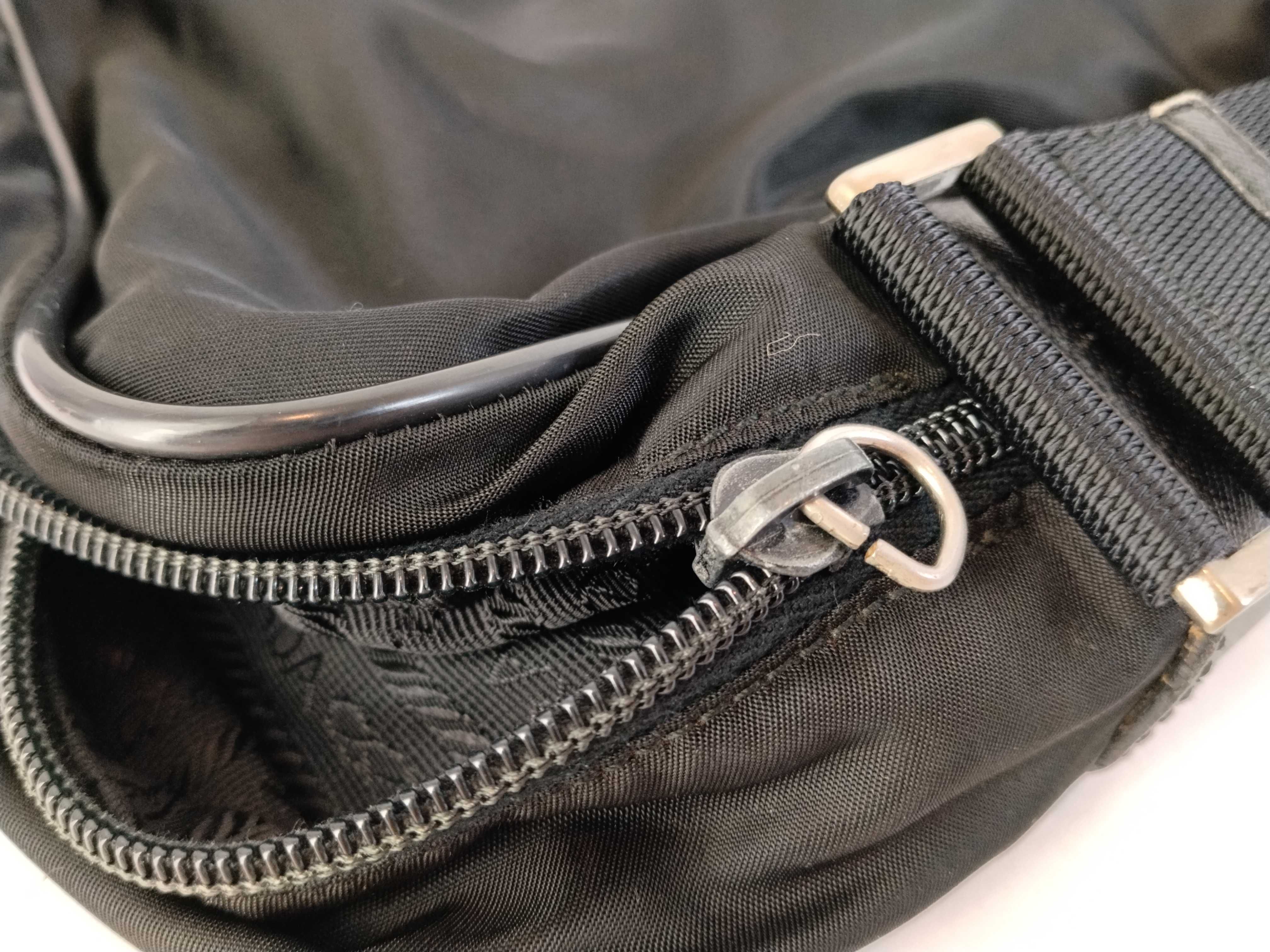 Nylon Shoulder Bag, Black Nylon Shoulder Bag — view 14