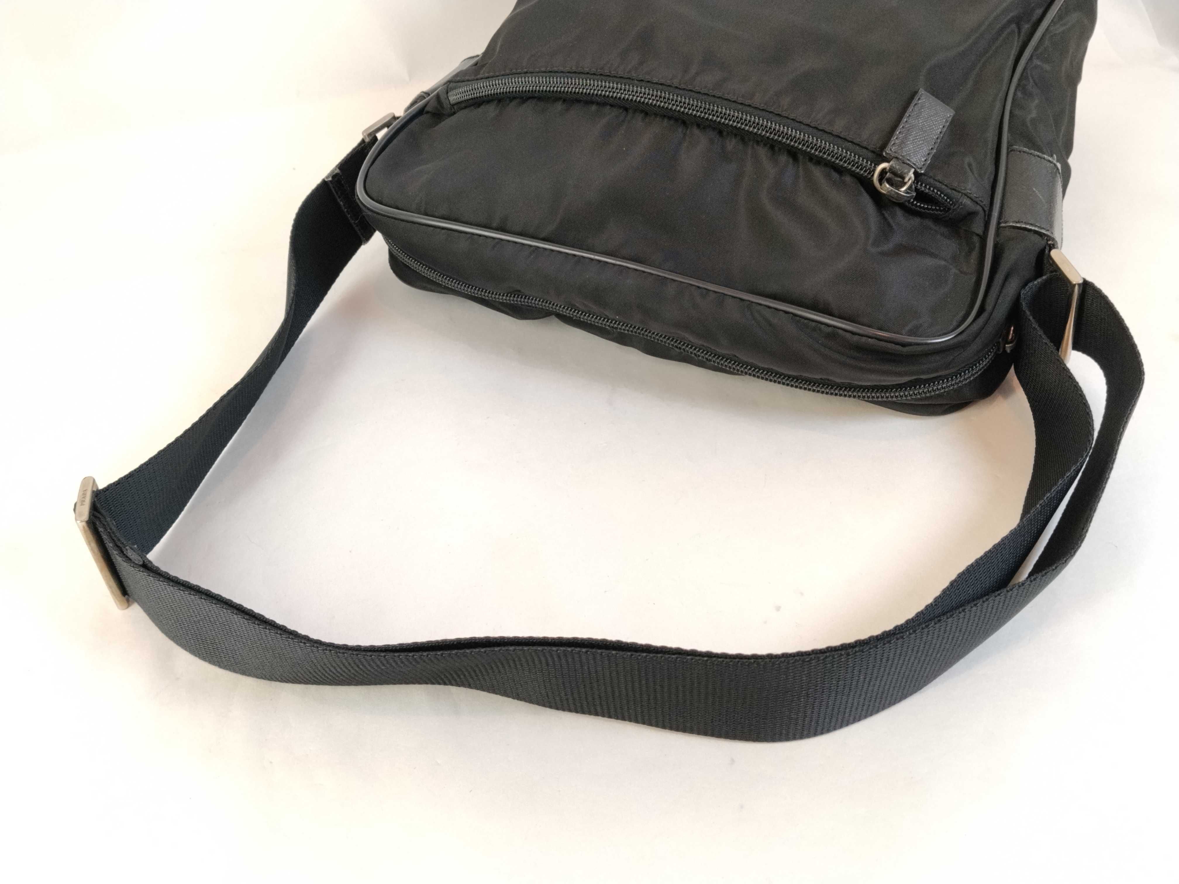Nylon Shoulder Bag, Black Nylon Shoulder Bag — view 3