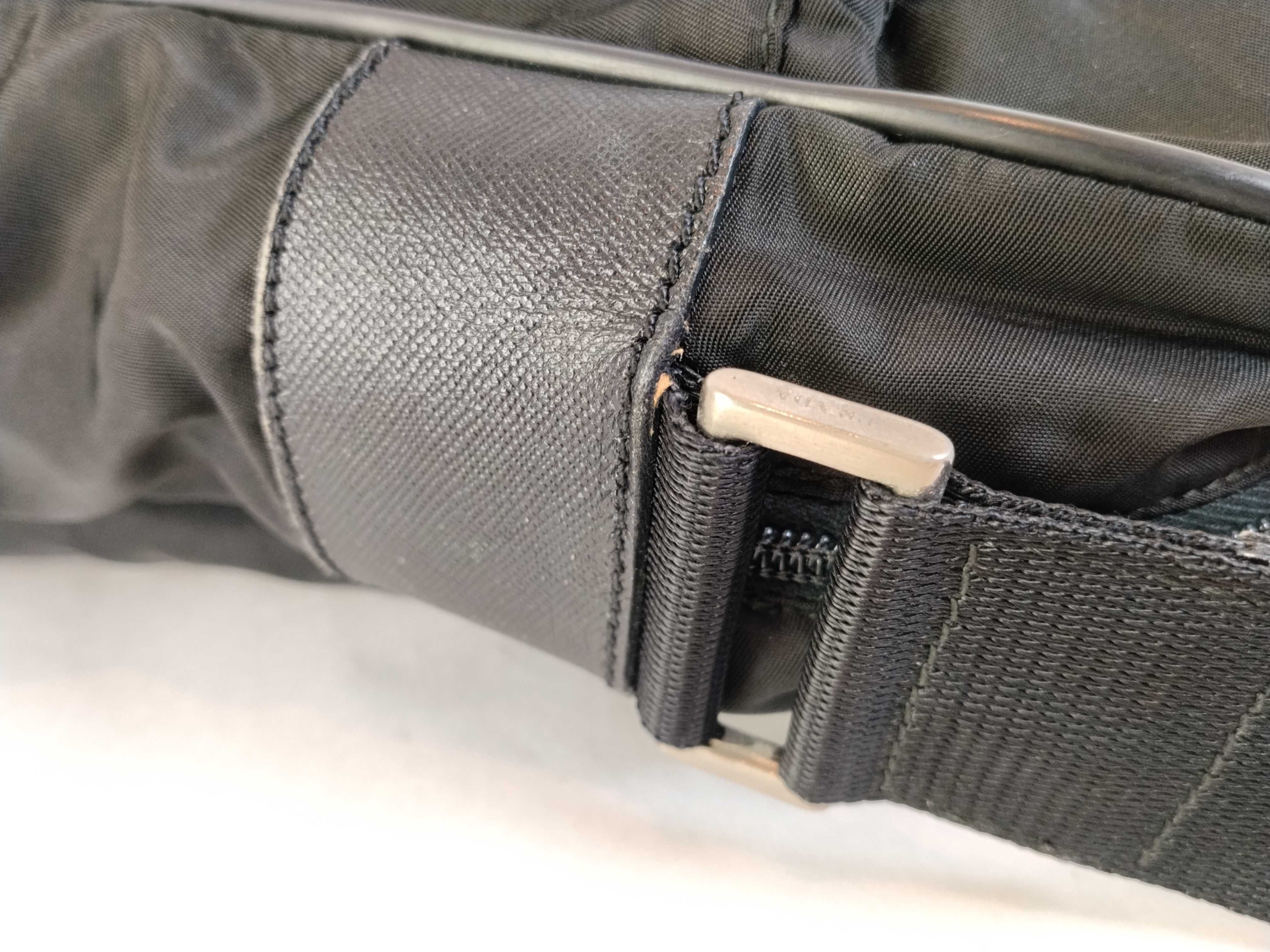 Nylon Shoulder Bag, Black Nylon Shoulder Bag — view 5