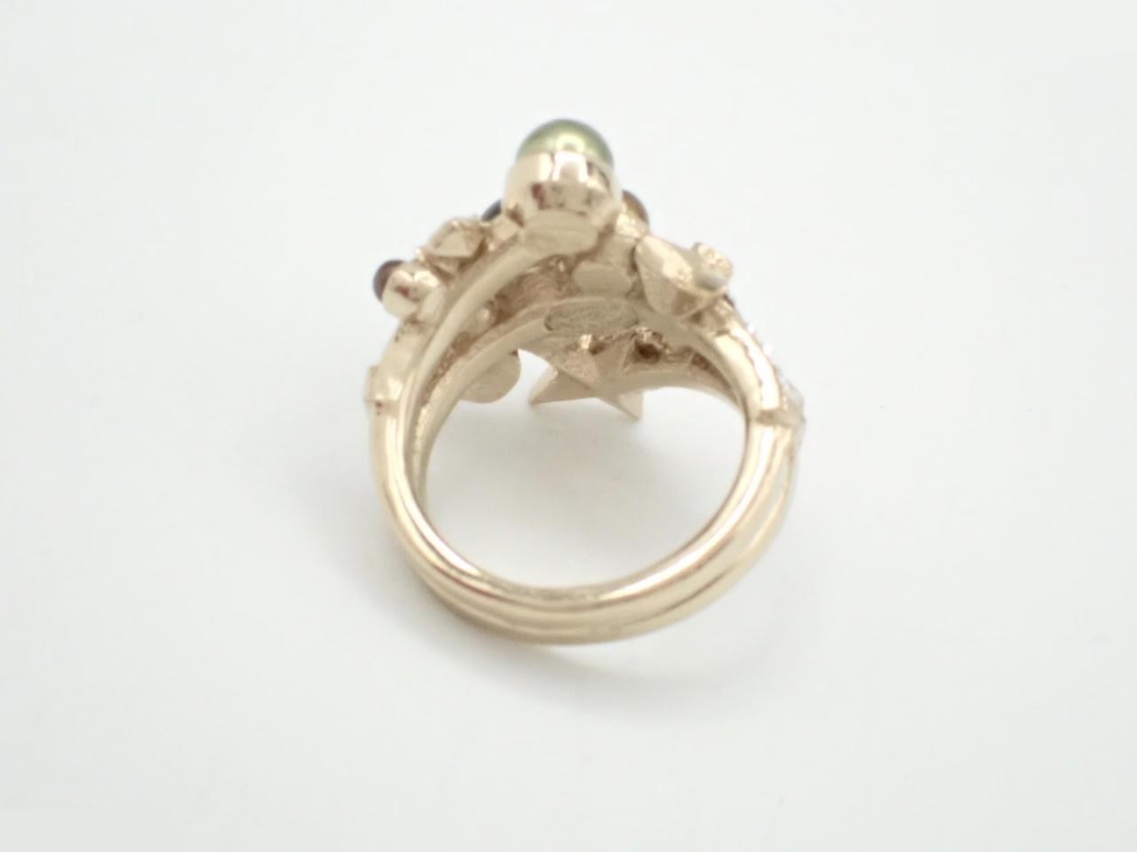 Cocostar Rhinestone Bead Ring GP #11.5 — view 2