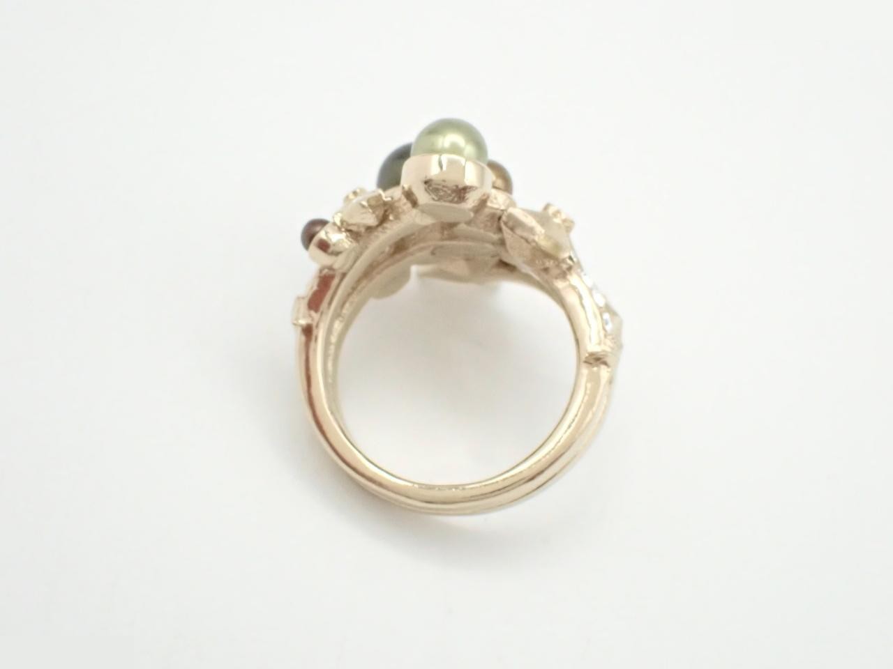 Cocostar Rhinestone Bead Ring GP #11.5 — view 3
