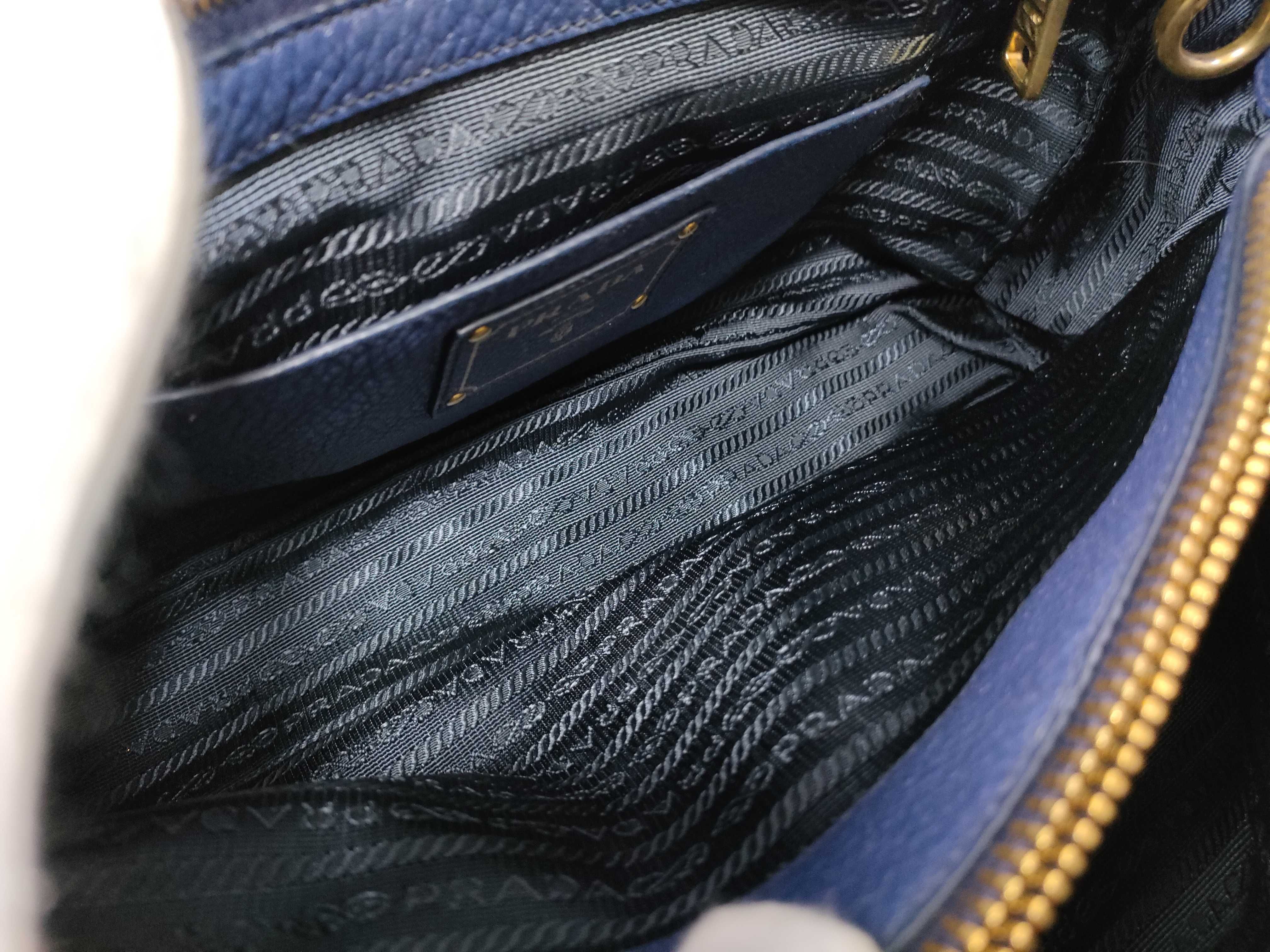 Vitello Daino Blue Handbag — view 13